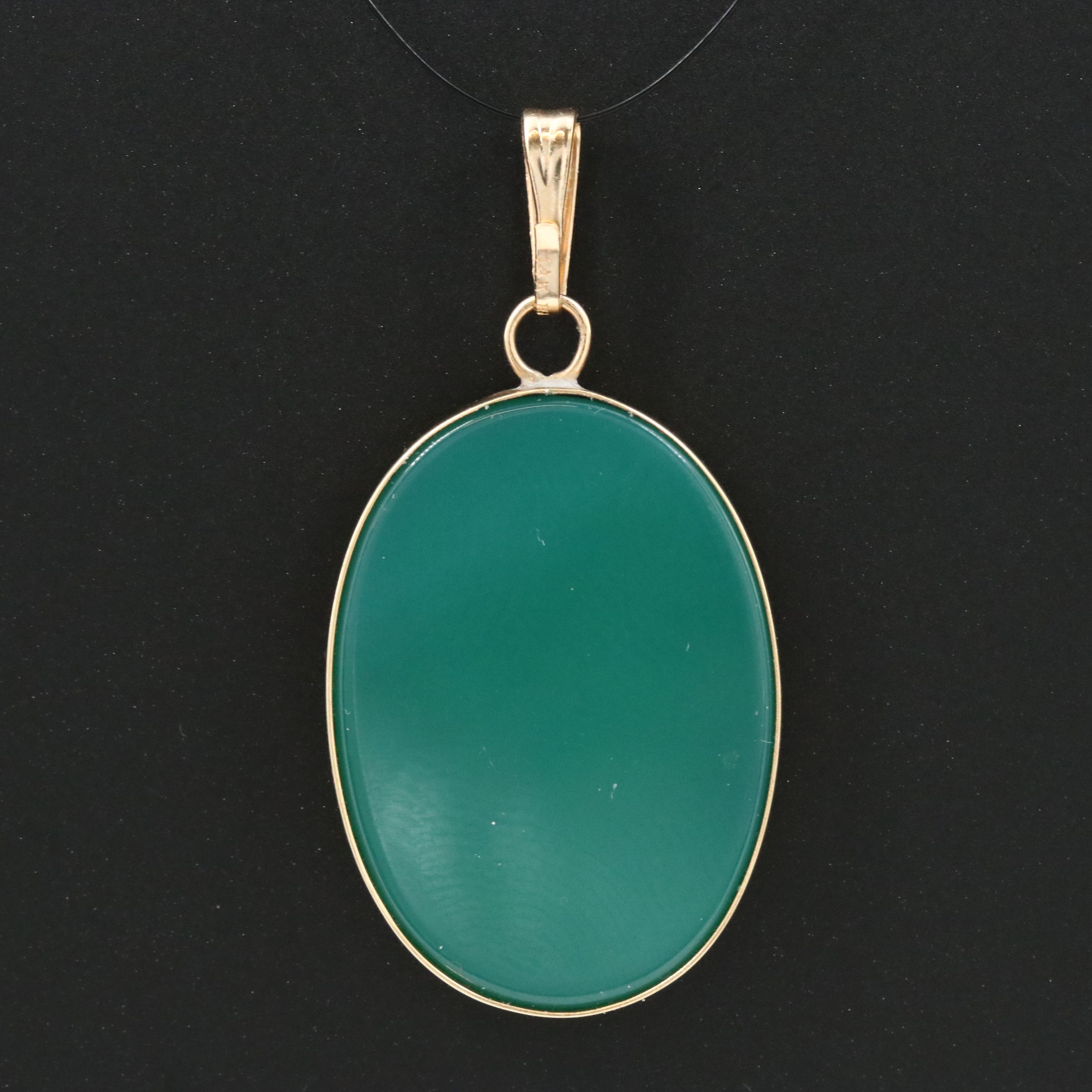 14K Agate Cameo Pendant