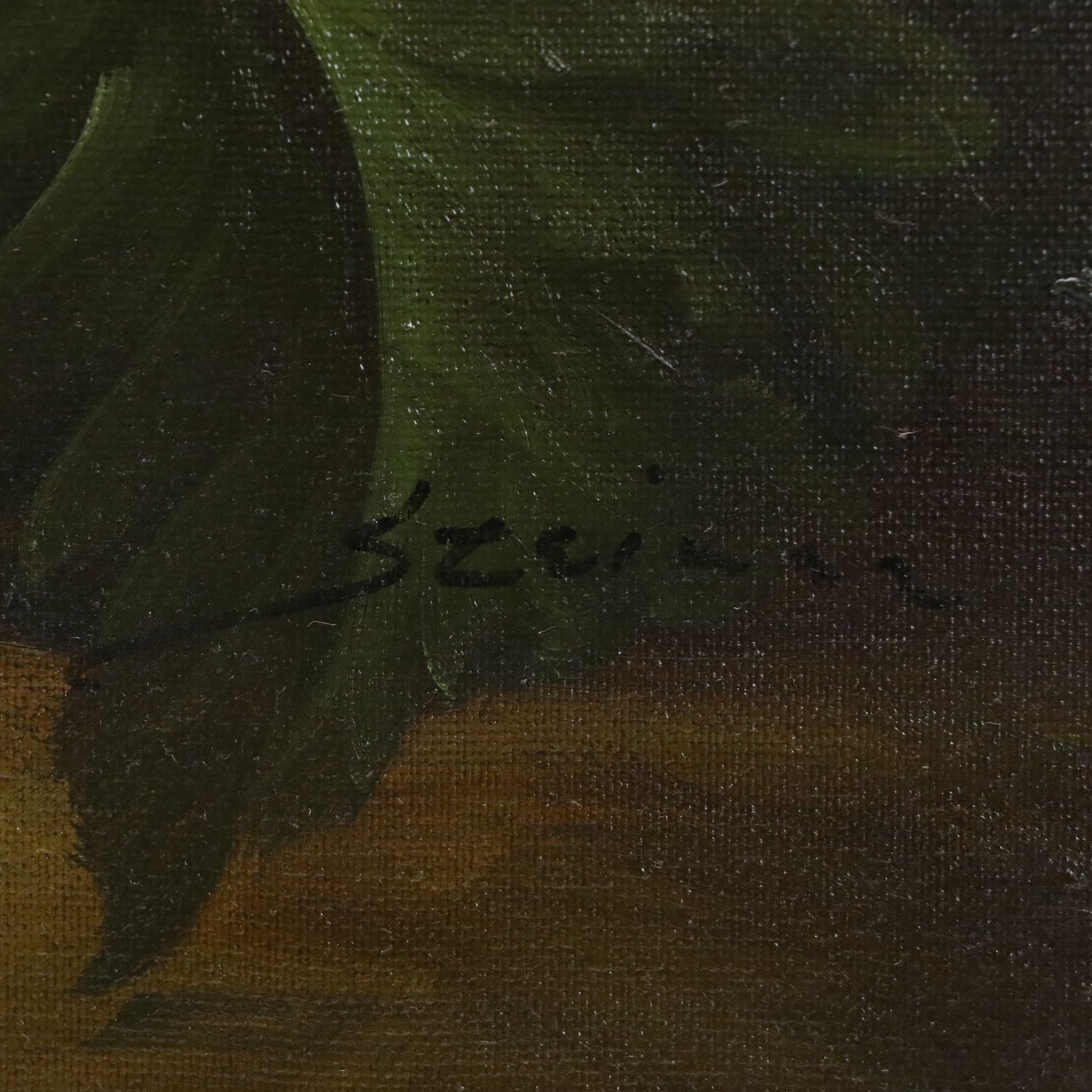 Still Life Oil Painting of Flower Arrangement, Mid to Late 20th Century