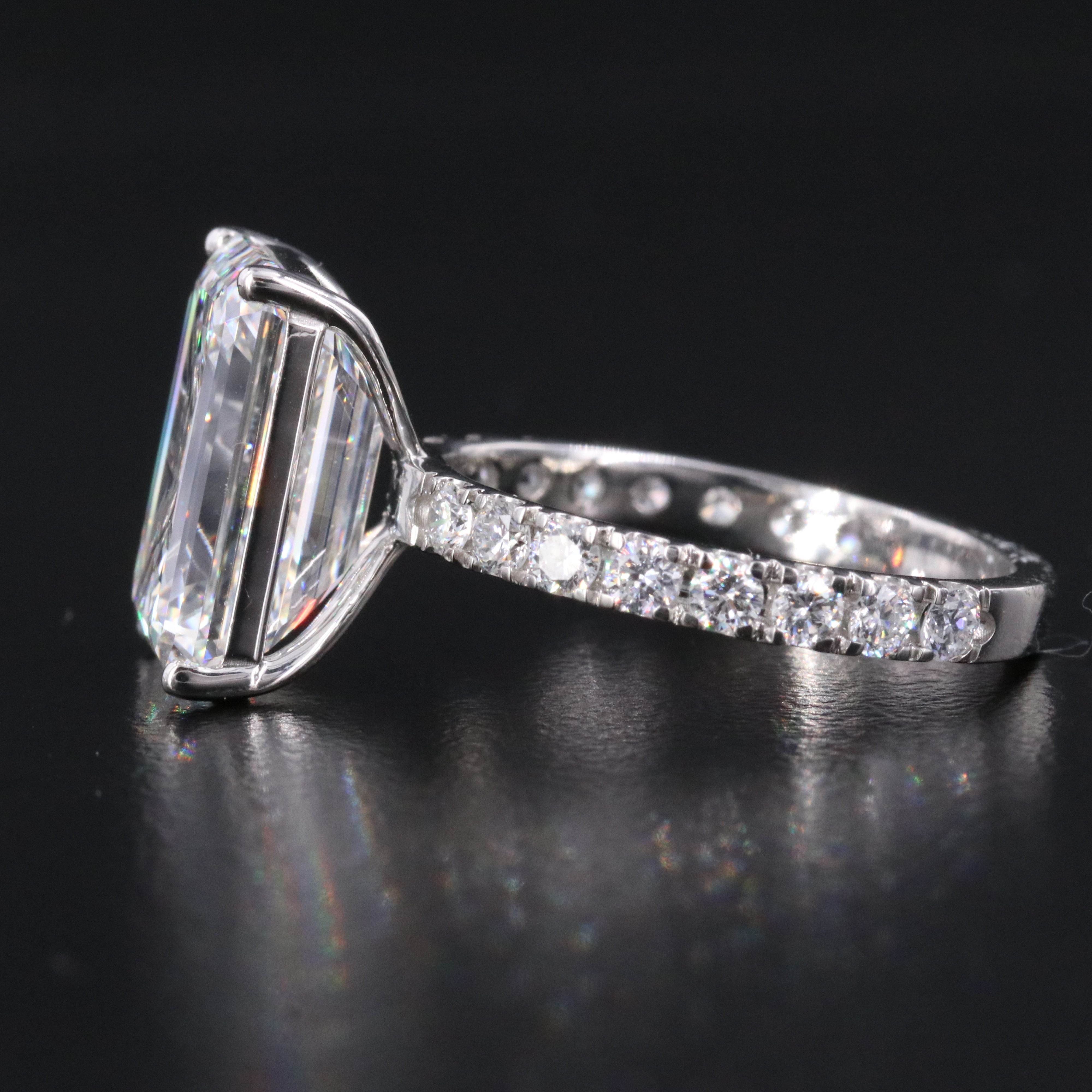Platinum 7.23 CTW Lab Grown Diamond Ring with IGI Report