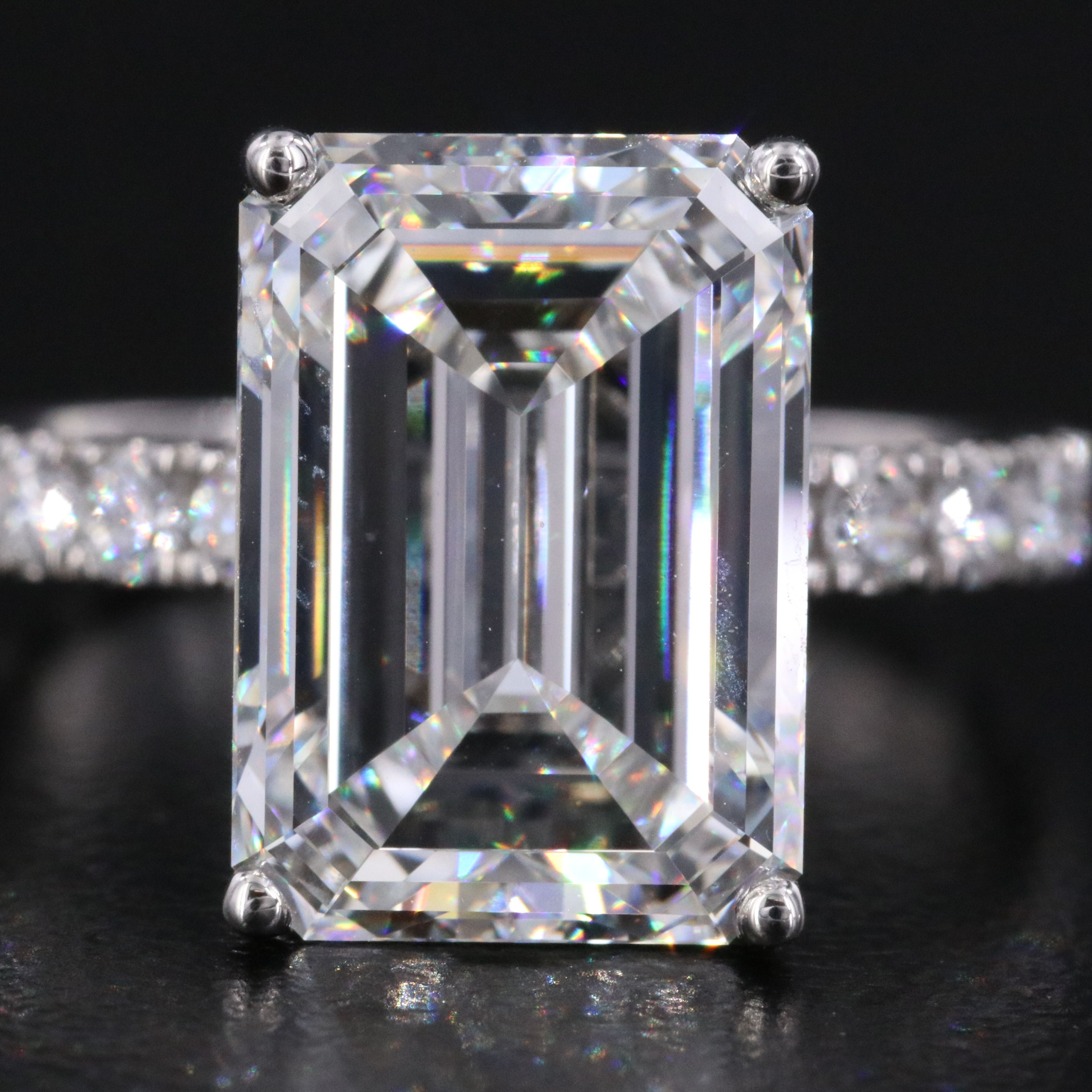 Platinum 7.23 CTW Lab Grown Diamond Ring with IGI Report