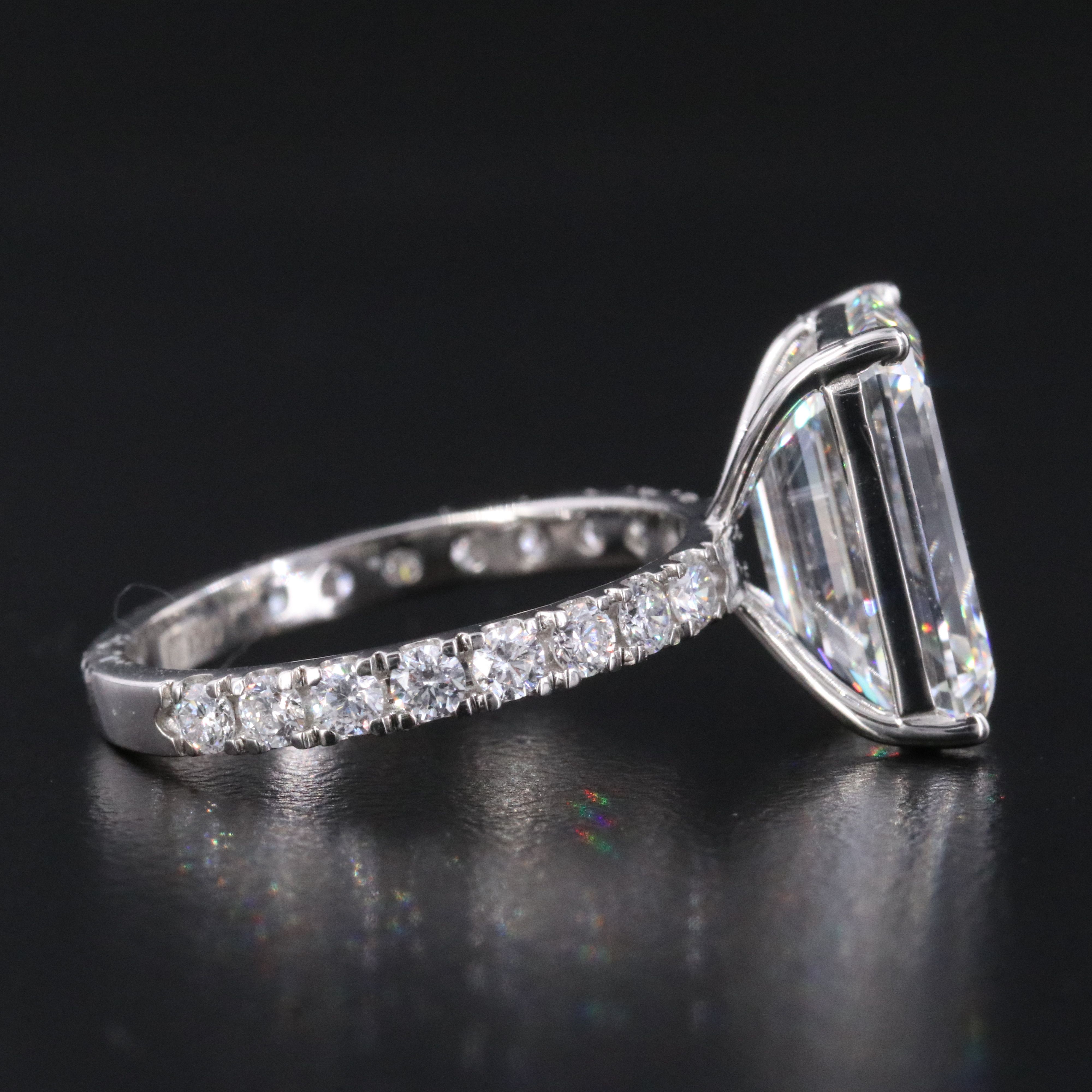 Platinum 7.23 CTW Lab Grown Diamond Ring with IGI Report