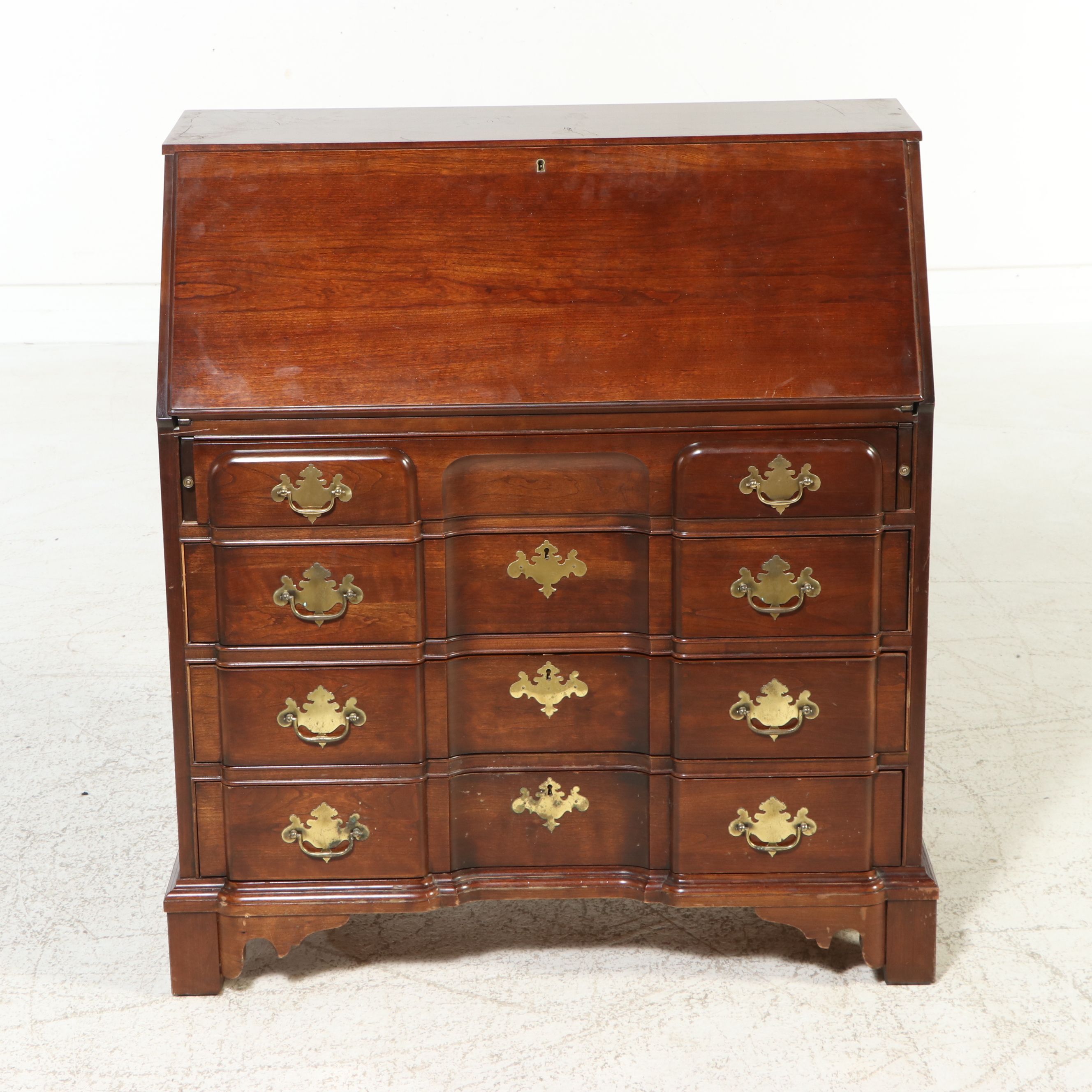 Chippendale Style Secretary Desk, Late 20th to Early 21st Century