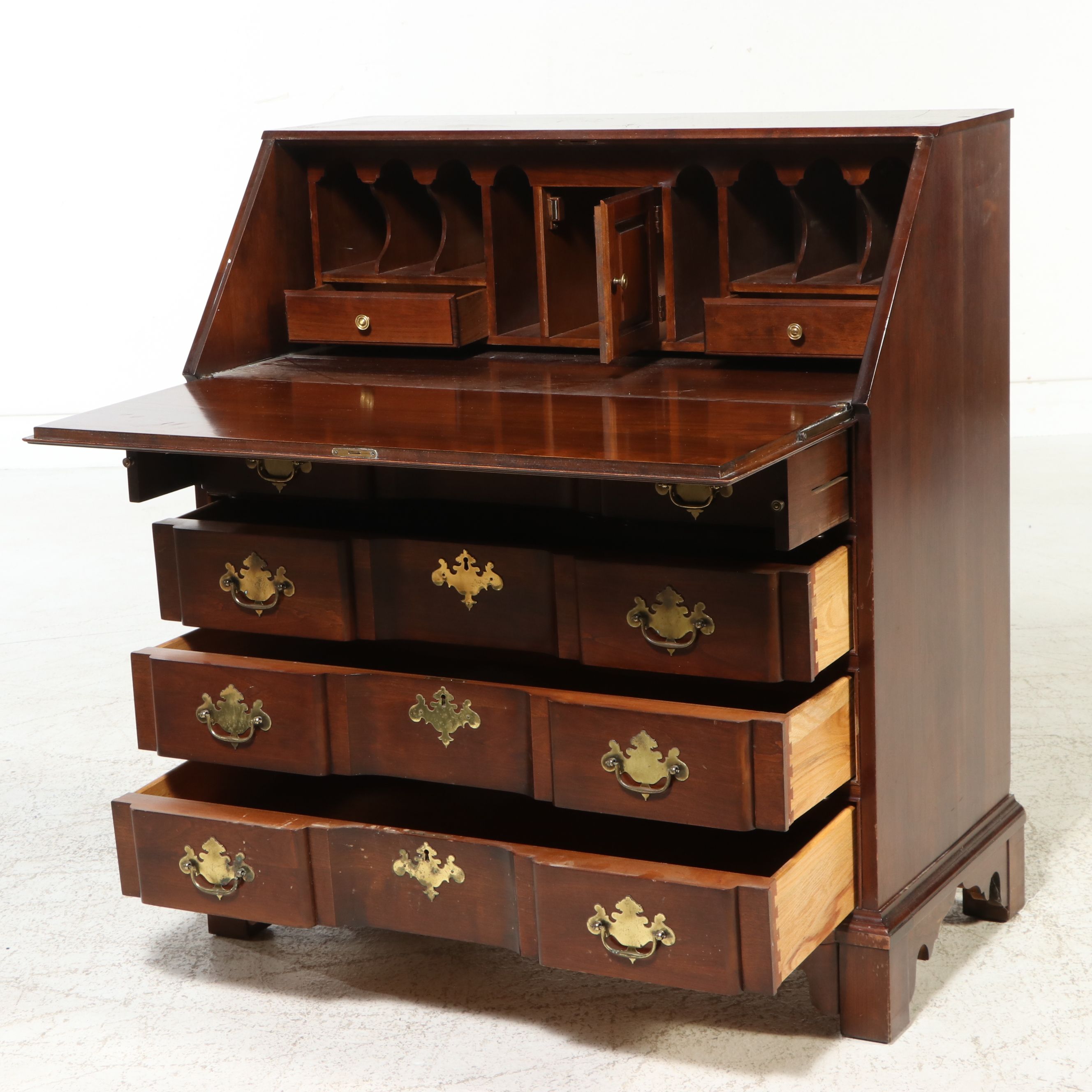 Chippendale Style Secretary Desk, Late 20th to Early 21st Century