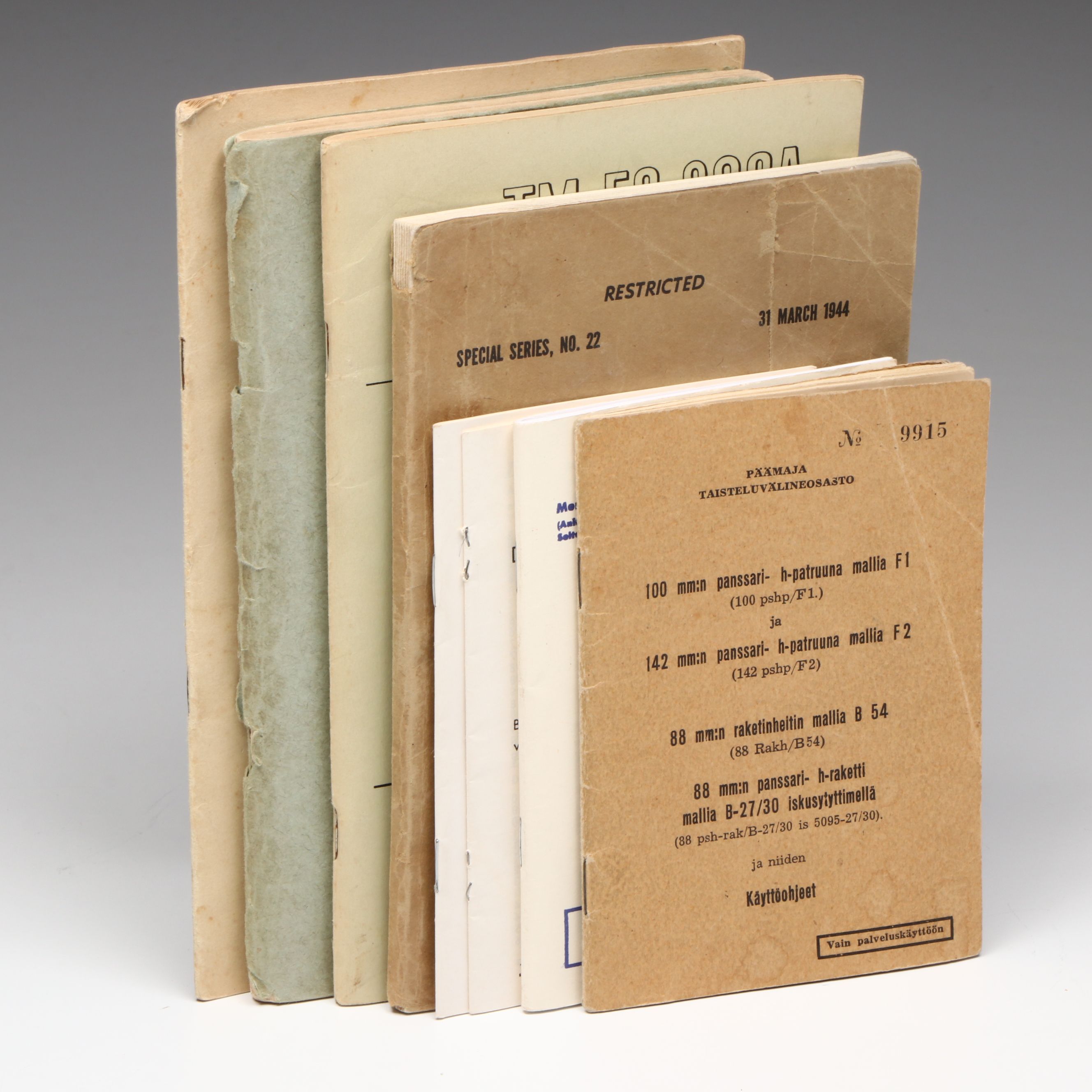 World War II U.S., Finnish and German Training Manuals and More, 1921-1944