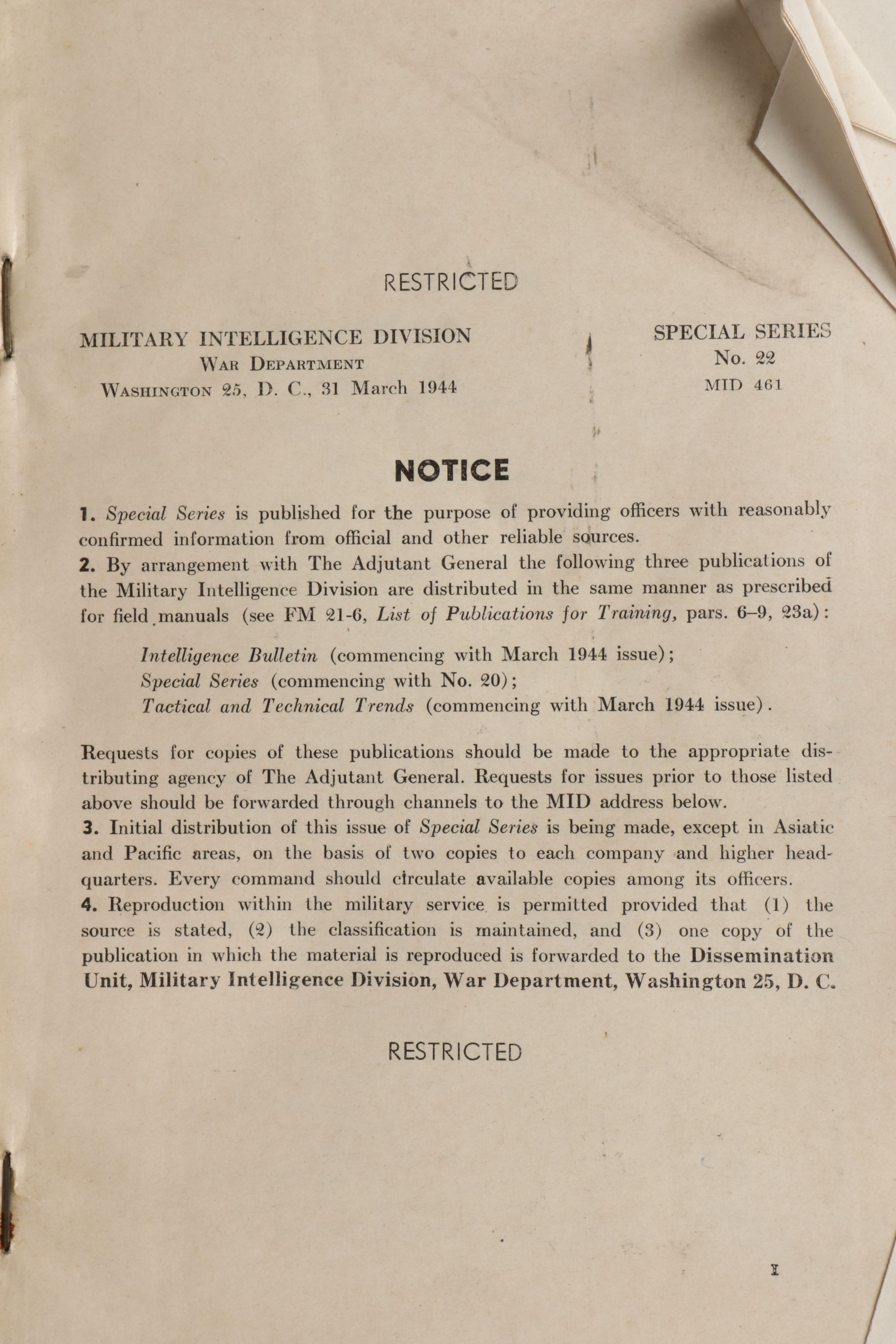 World War II U.S., Finnish and German Training Manuals and More, 1921-1944