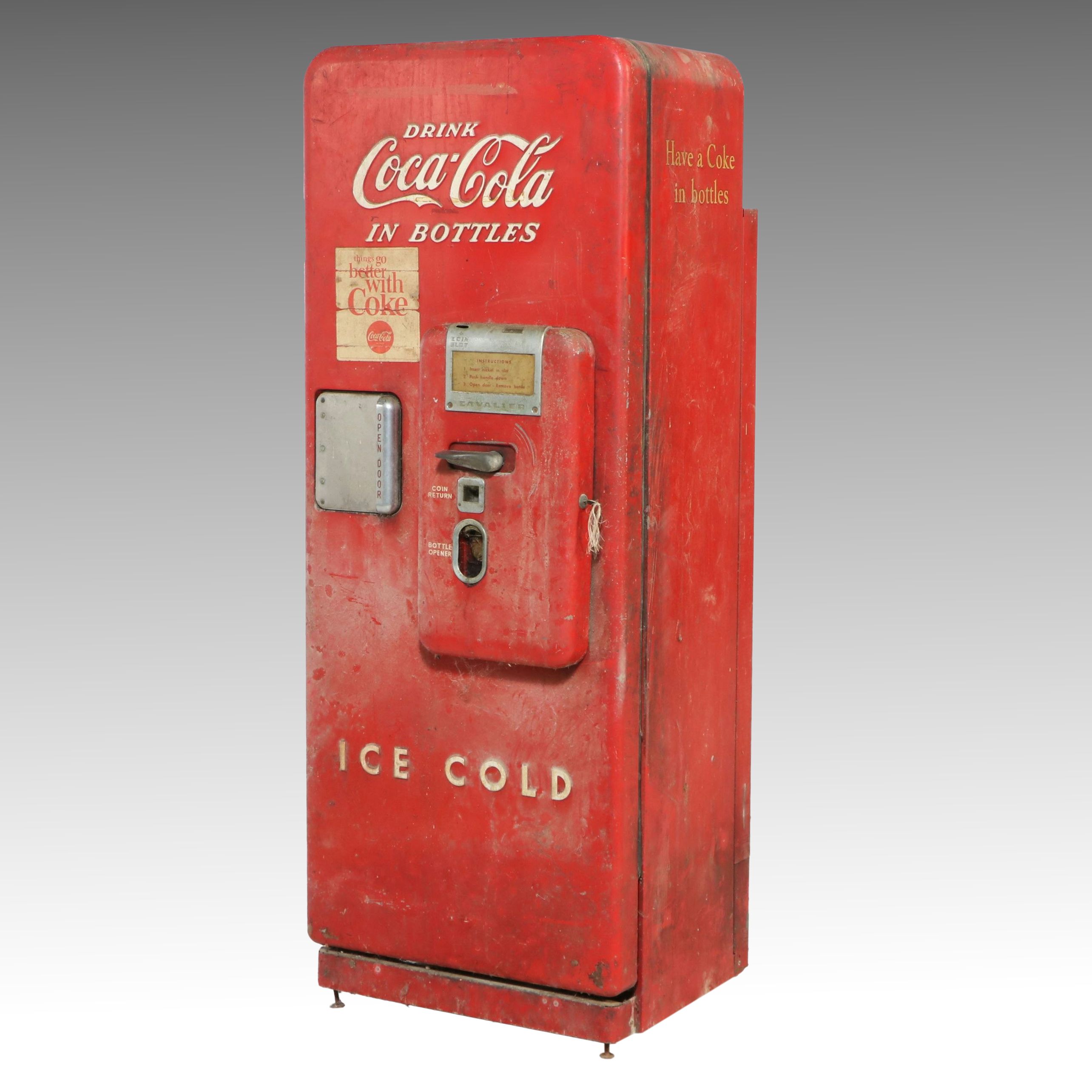 Cavalier Coca-Cola Bottle Vending Machine, Mid-20th Century