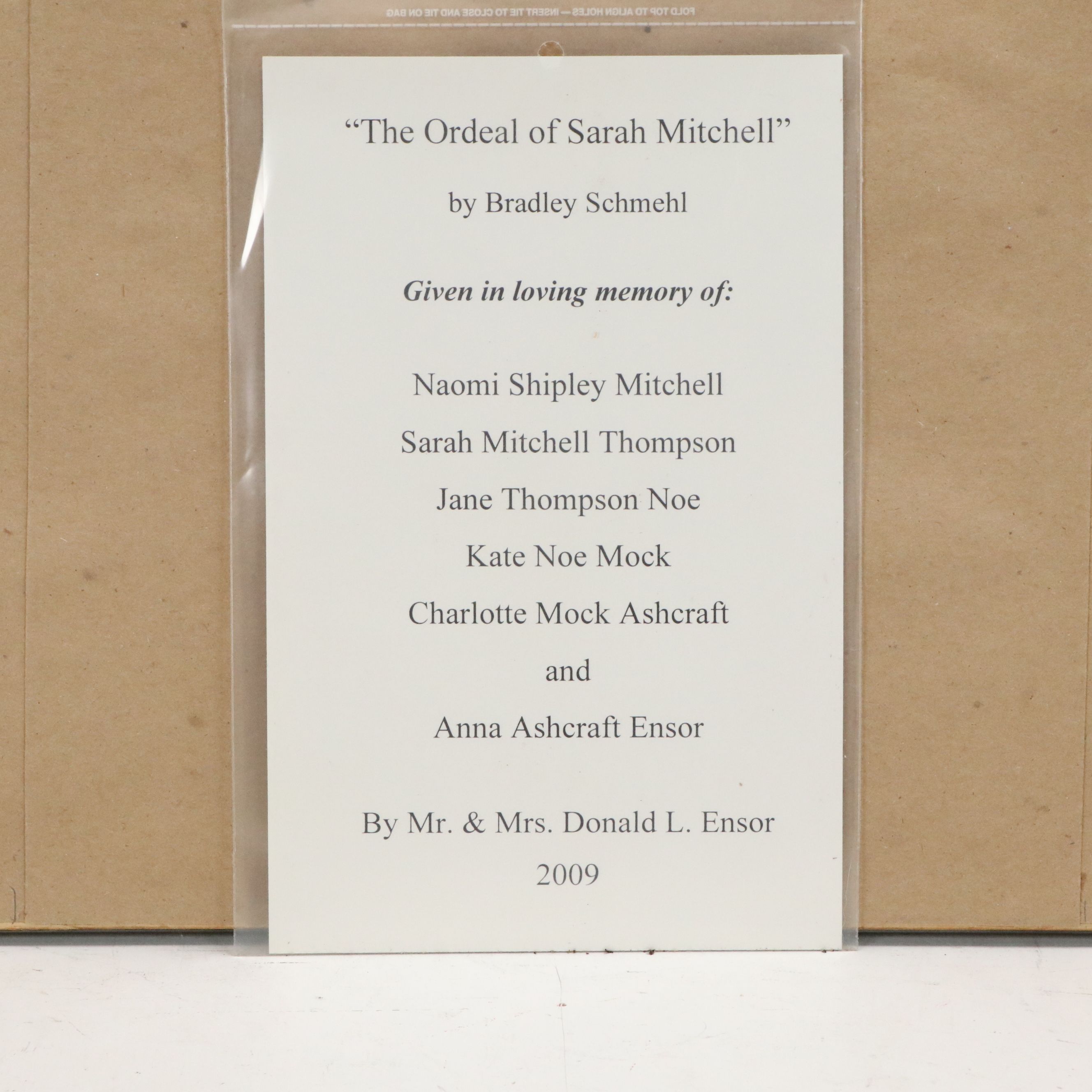Bradley Schmehl Giclée on Canvas "The Ordeal of Sarah Mitchell," 2009