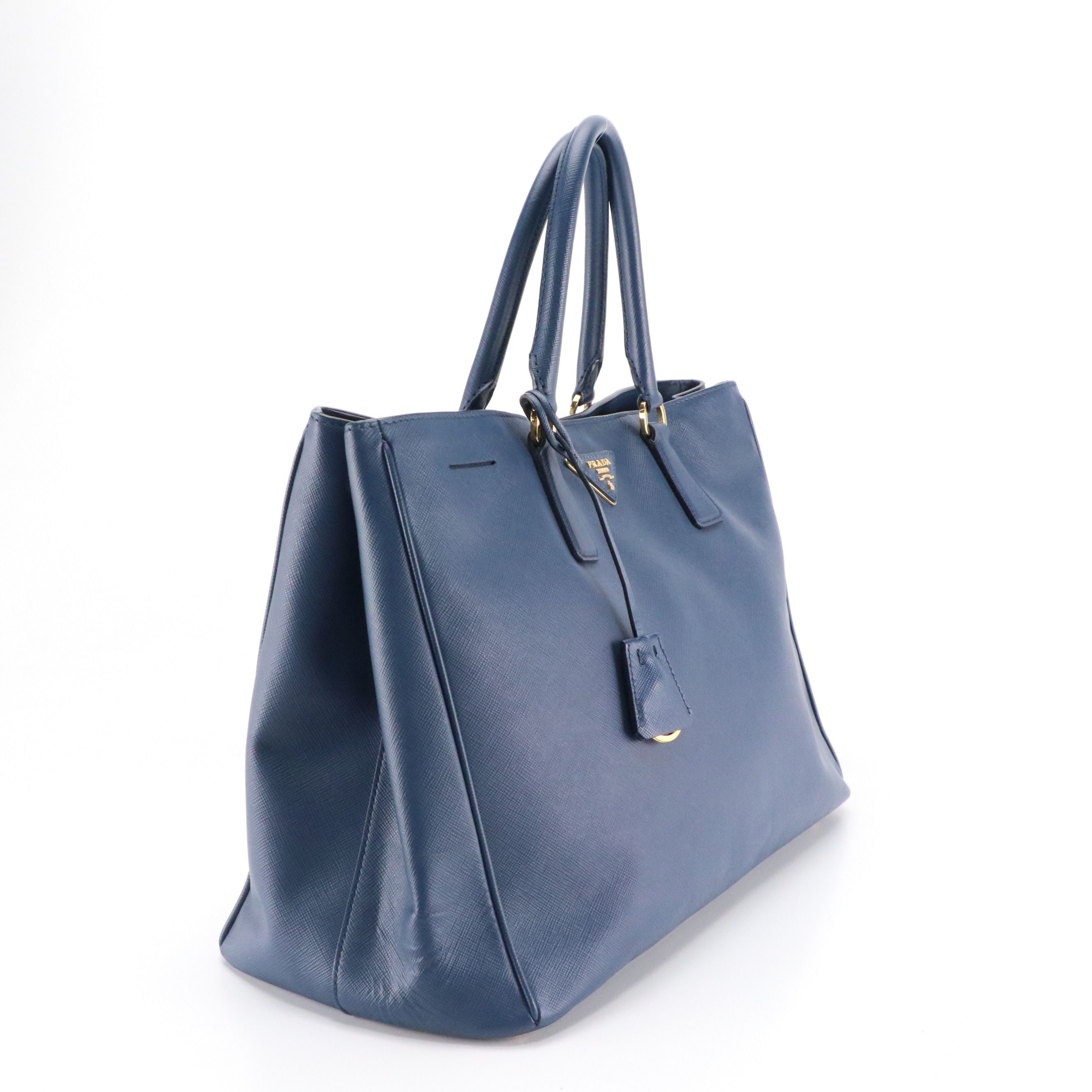 Prada Blue Saffiano Leather Extra Large Galleria Tote Bag