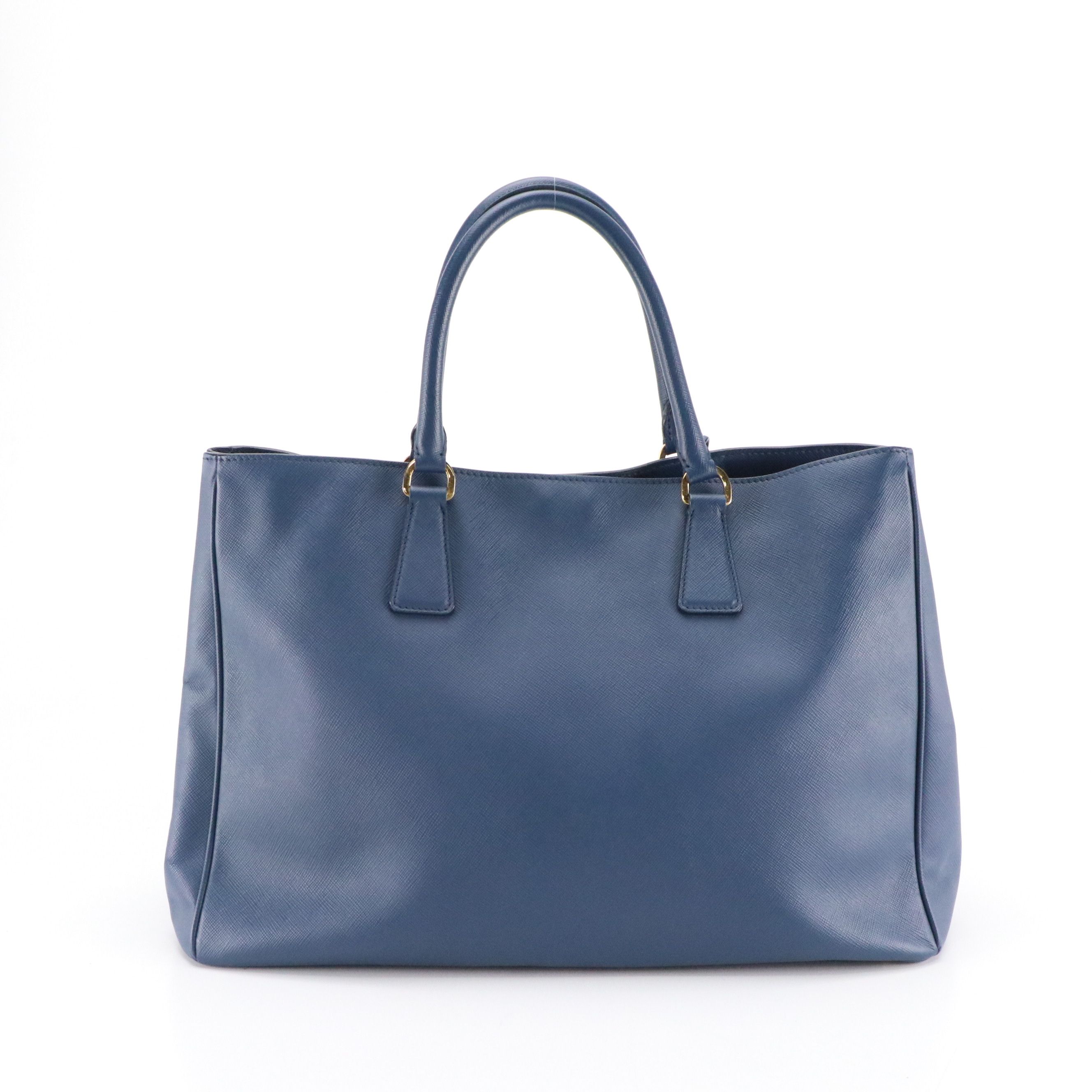 Prada Blue Saffiano Leather Extra Large Galleria Tote Bag