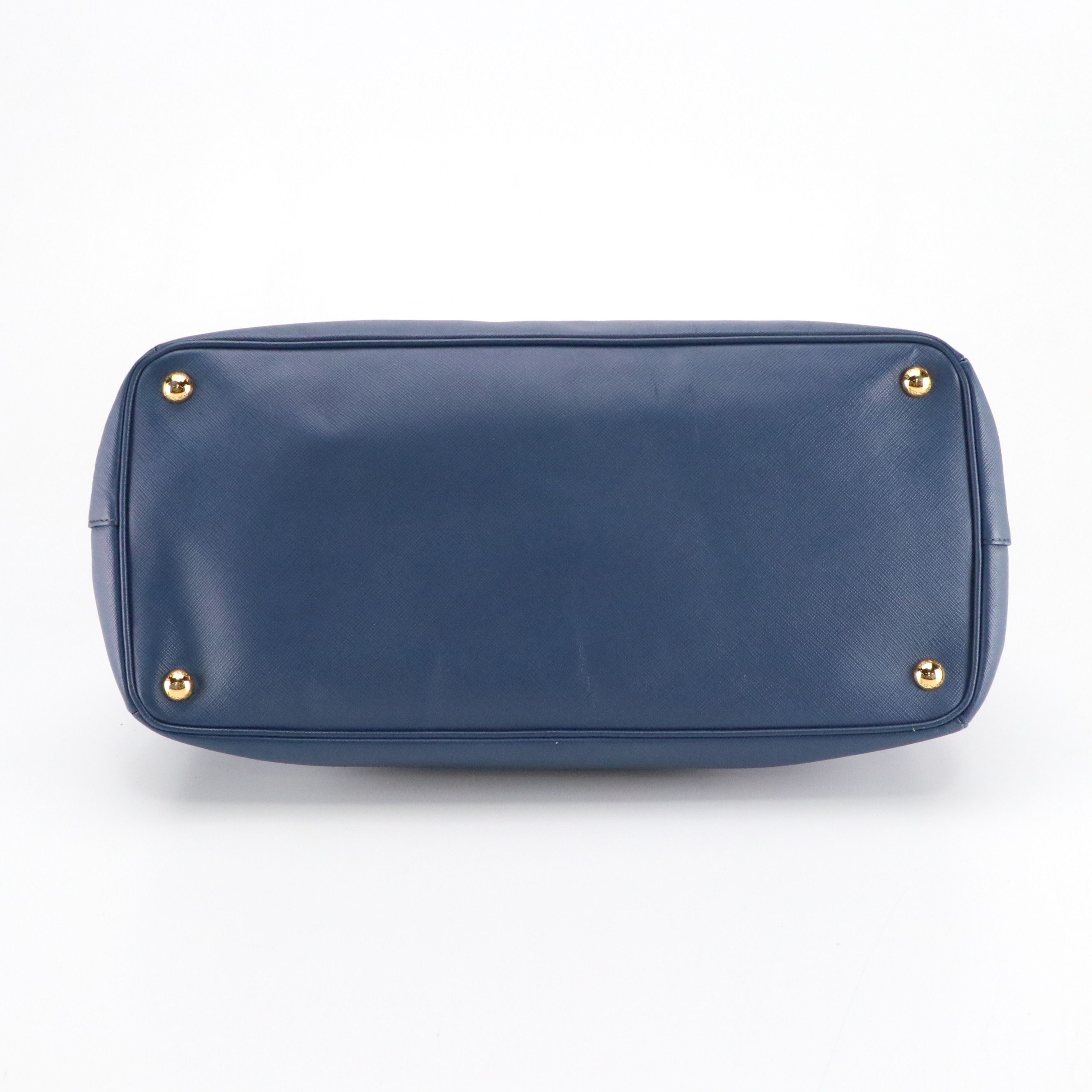 Prada Blue Saffiano Leather Extra Large Galleria Tote Bag