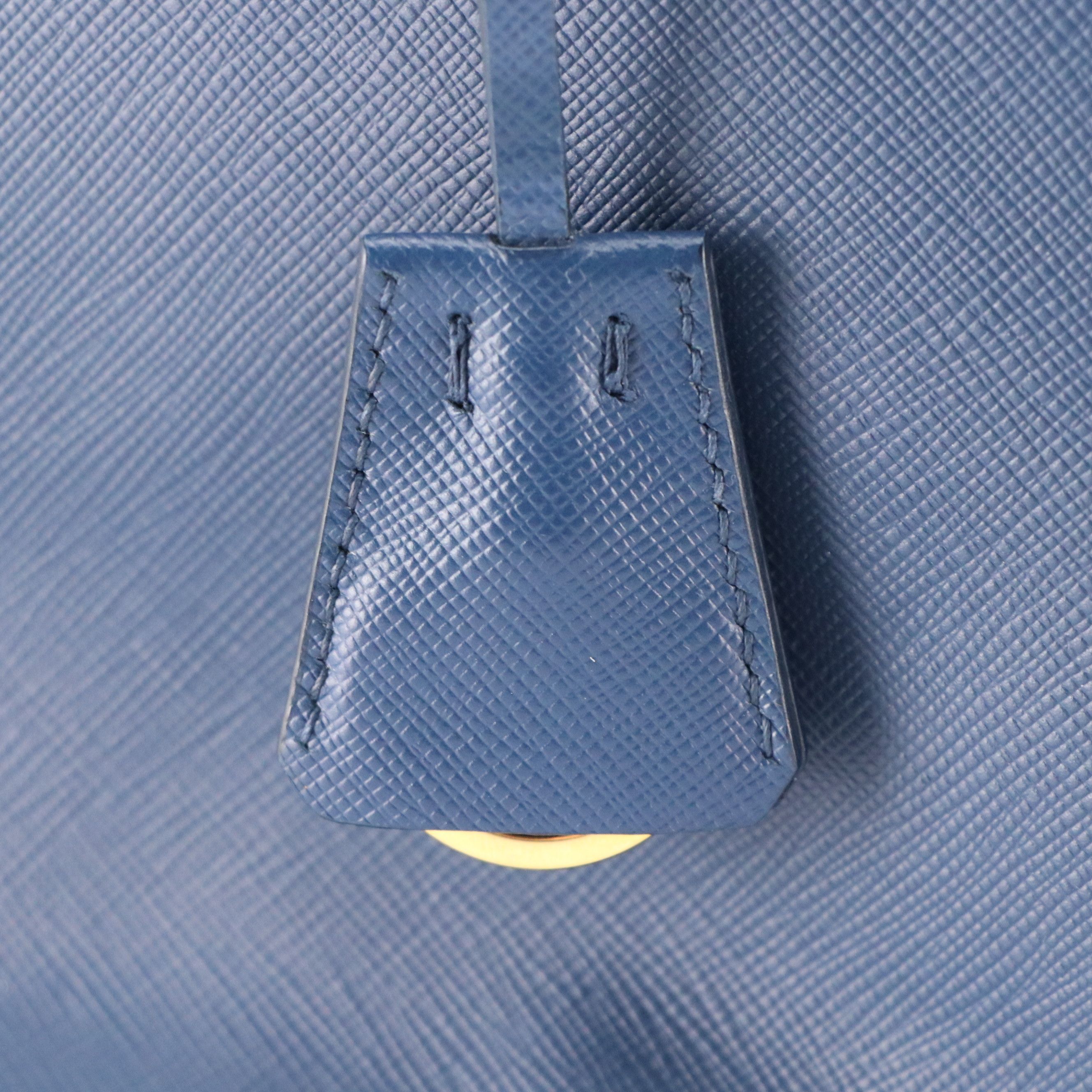 Prada Blue Saffiano Leather Extra Large Galleria Tote Bag