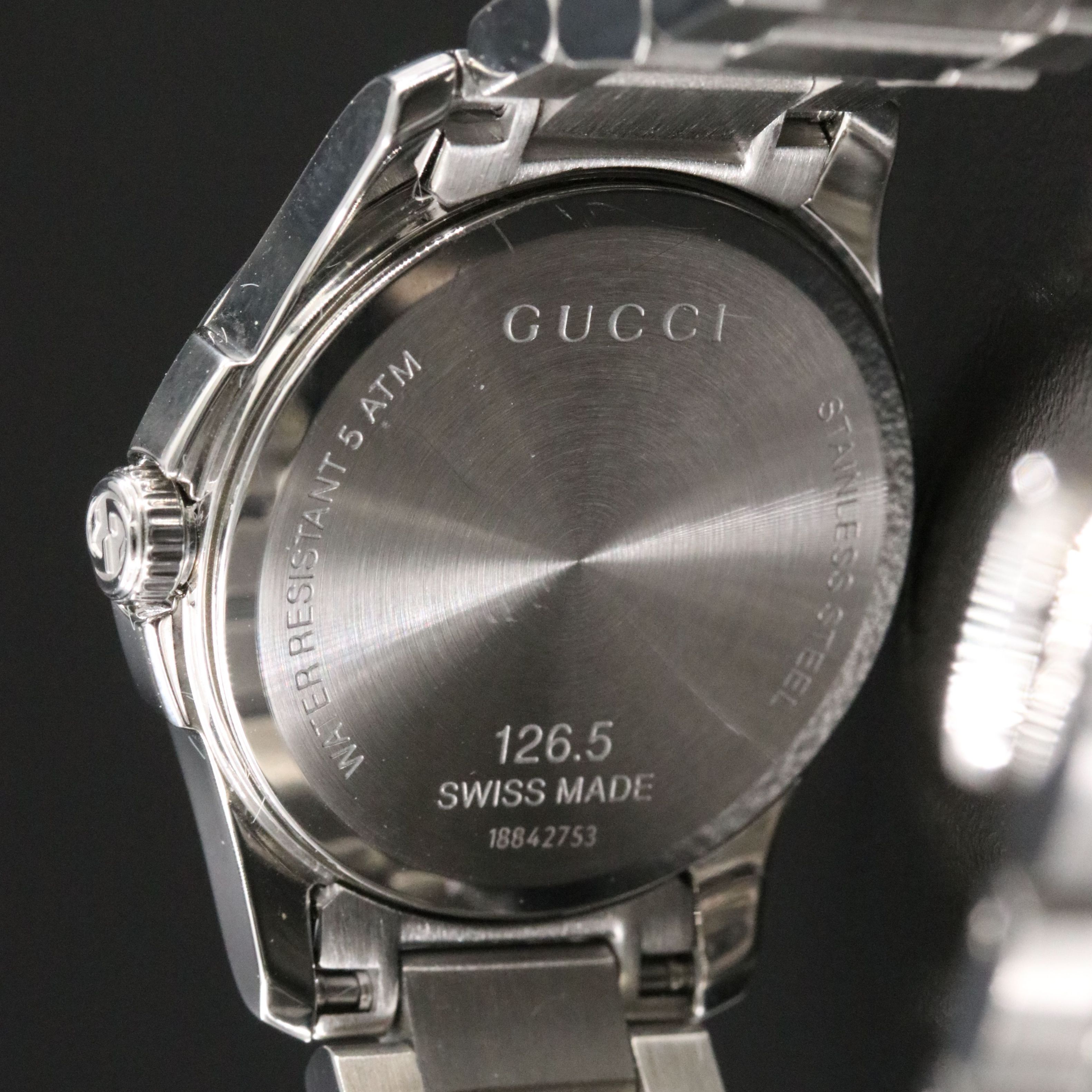 Gucci G-Timeless Silvered Textured Dial Stainless Steel Swiss Quartz Watch