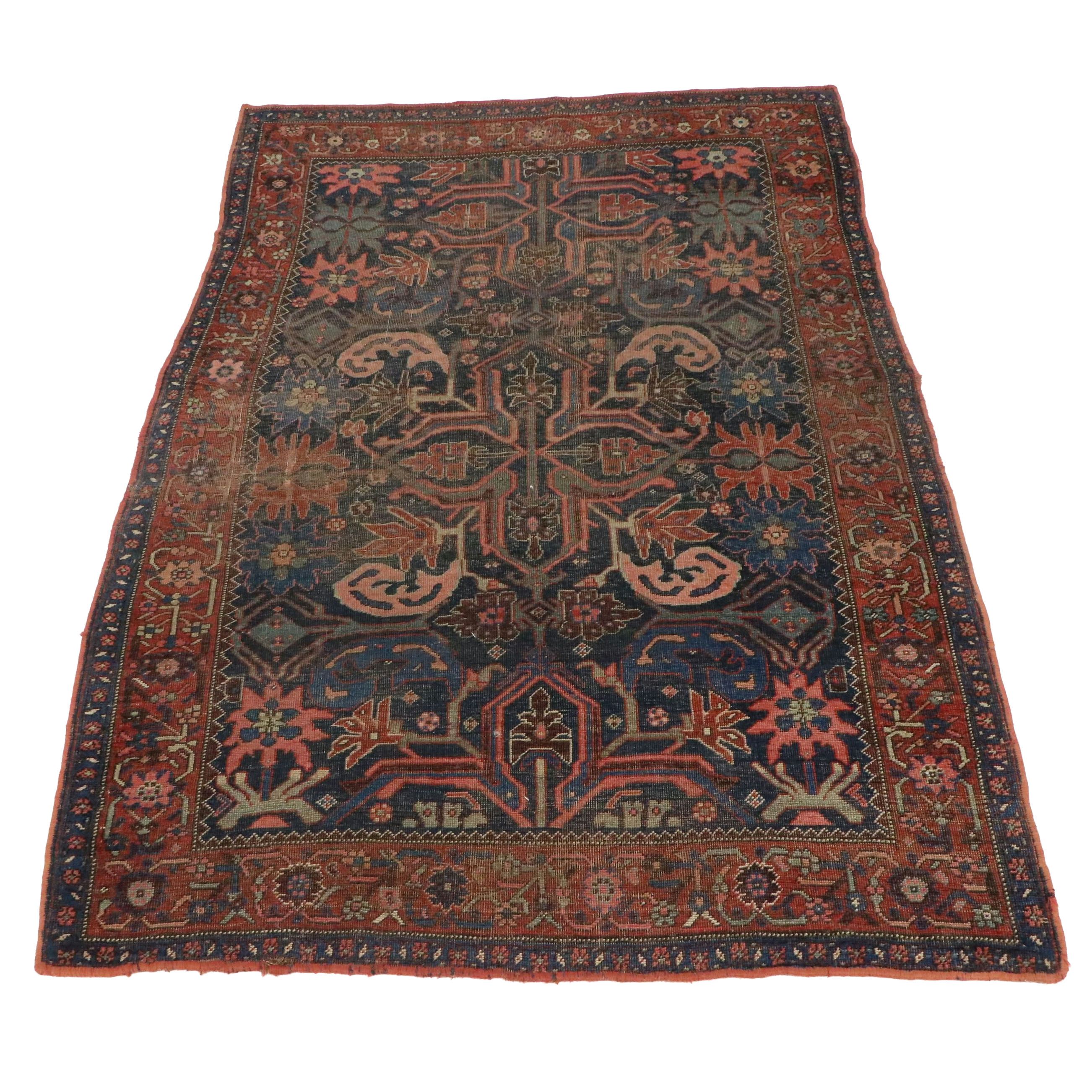 4'8 x 7' Hand-Knotted Caucasian Kazak Area Rug
