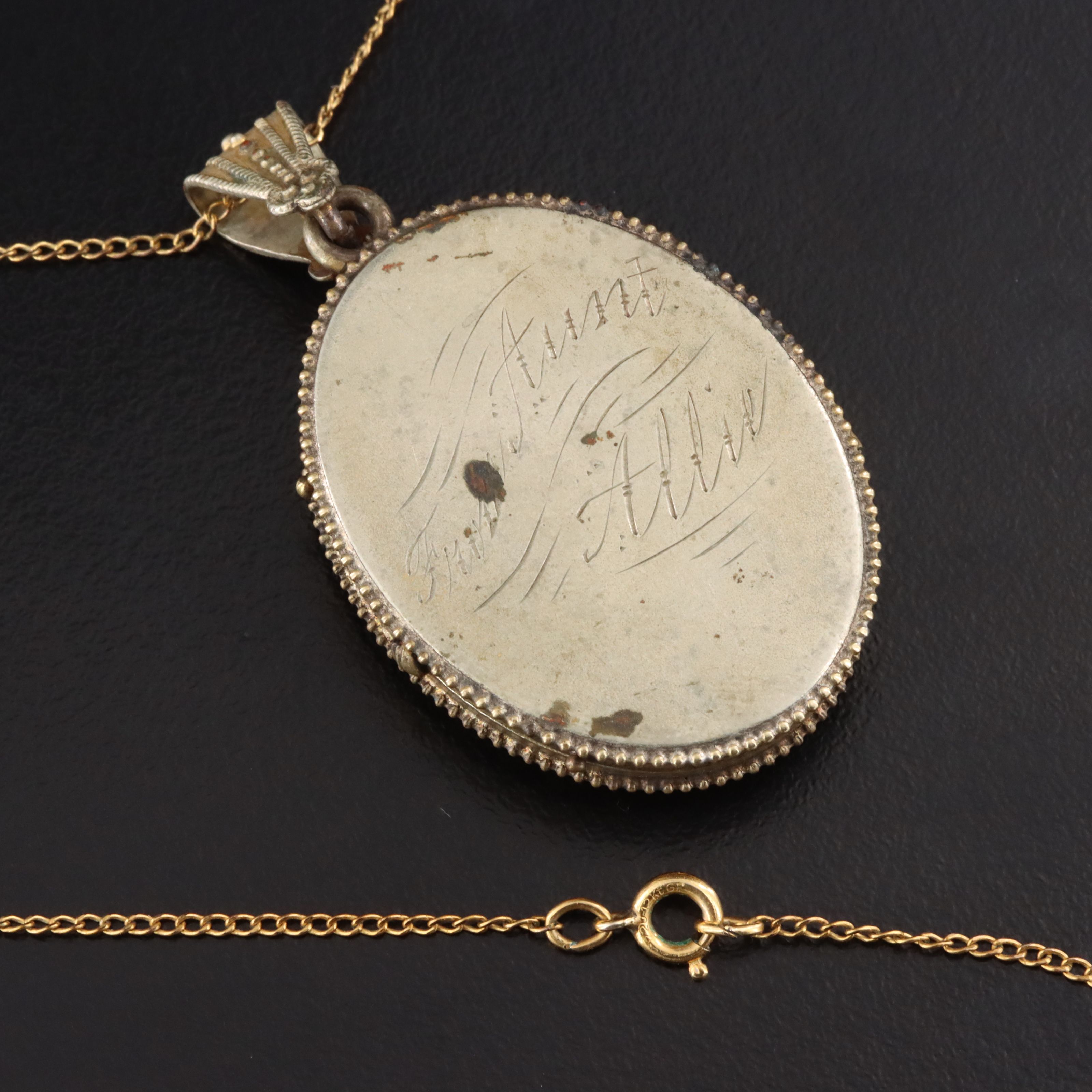 Victorian Locket with Gold-Filled Chain