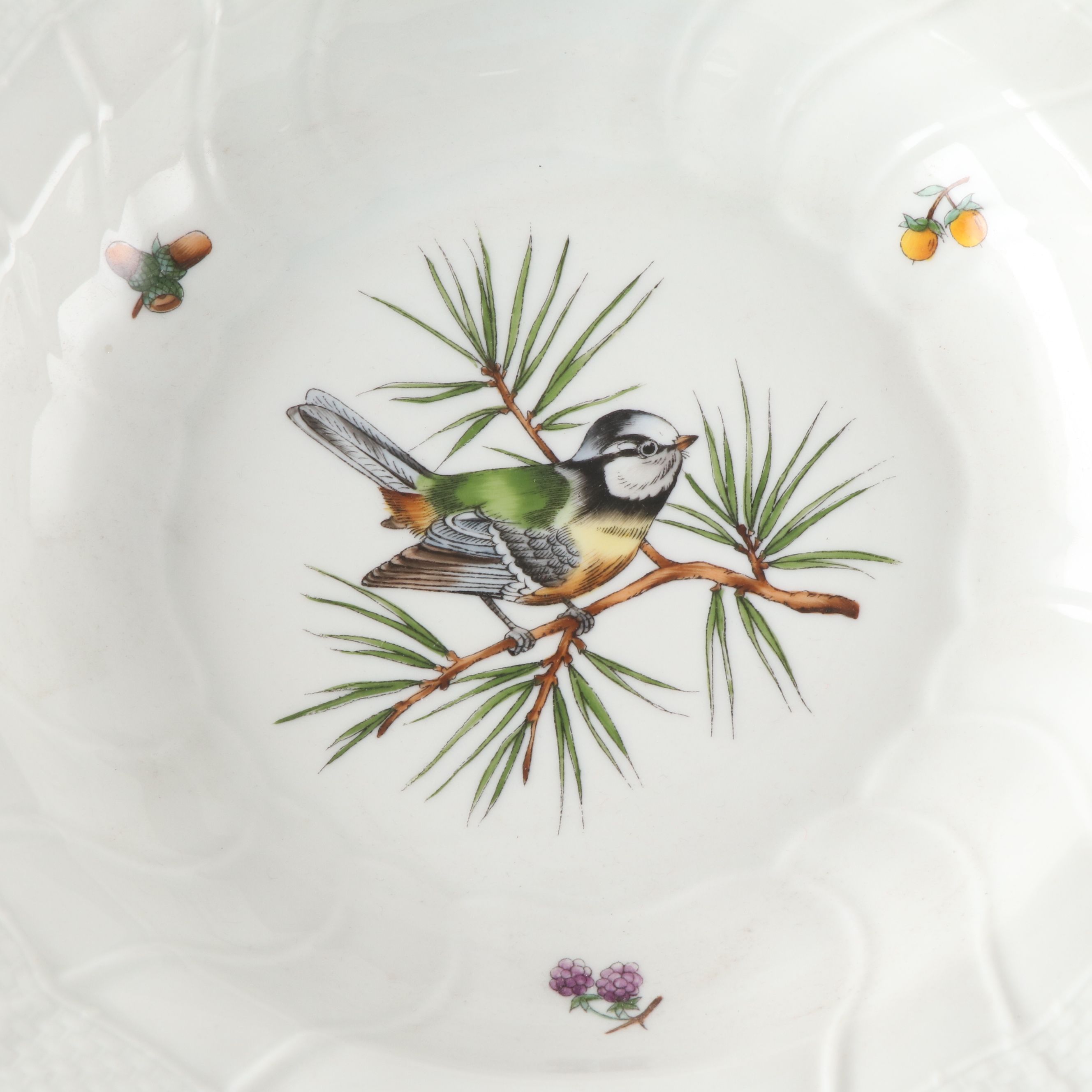 Herend "Rothschild Bird" Porcelain Decorative Bowl