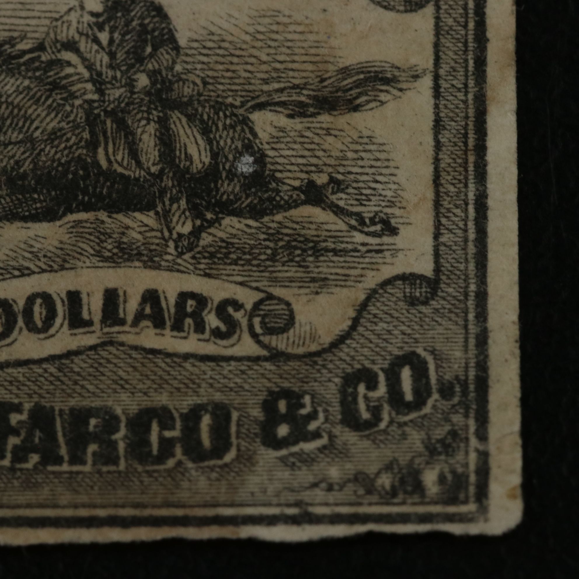 1861 $4 Wells Fargo Pony Express Postage Stamp, Scott 143L5