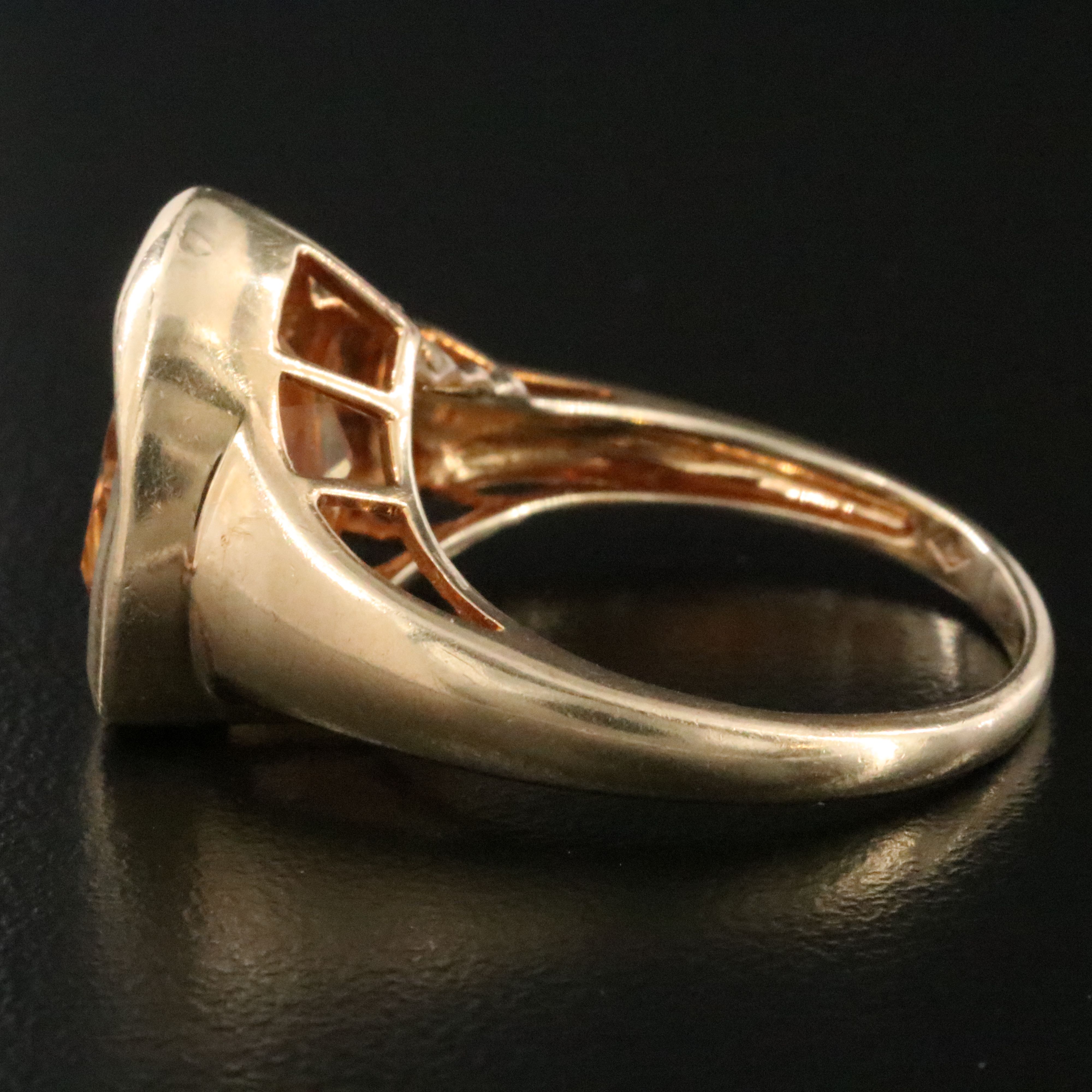 10K Citrine and Diamond Ring