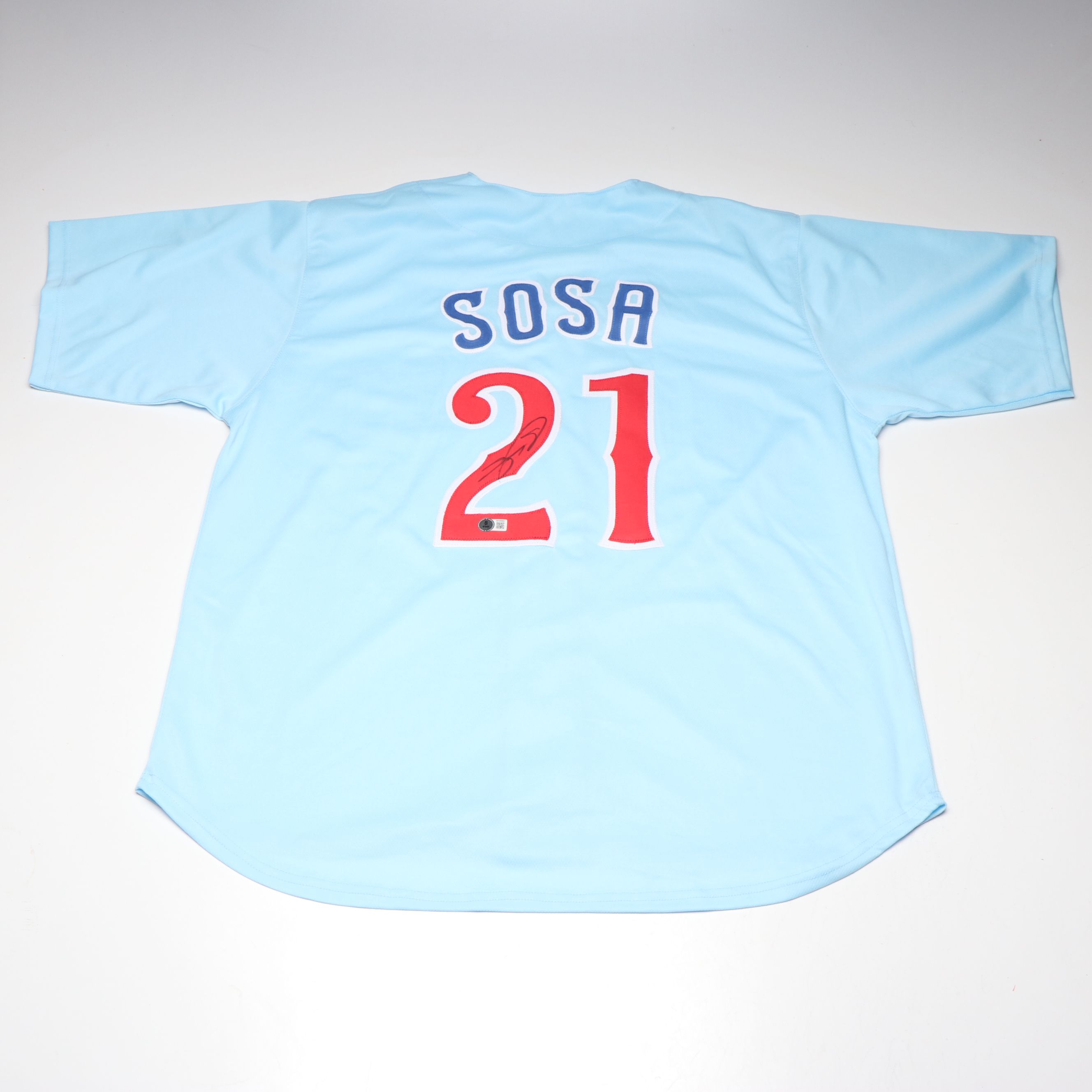 Sammy Sosa Signed Chicago Cubs Baseball Jersey, Beckett