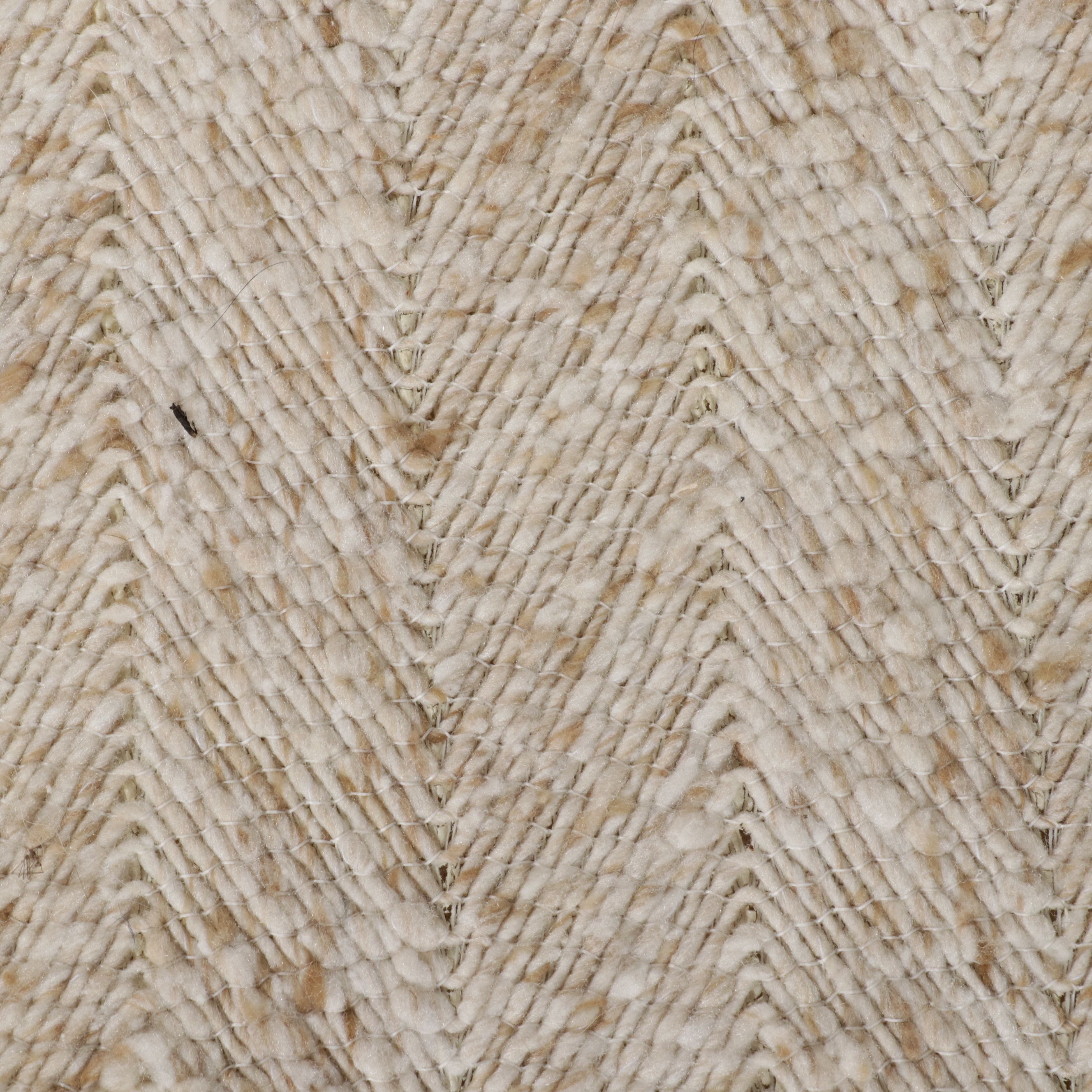 Stratford Designs Herringbone Chenille Upholstered Three-Seat Sofa, Late 20th C.