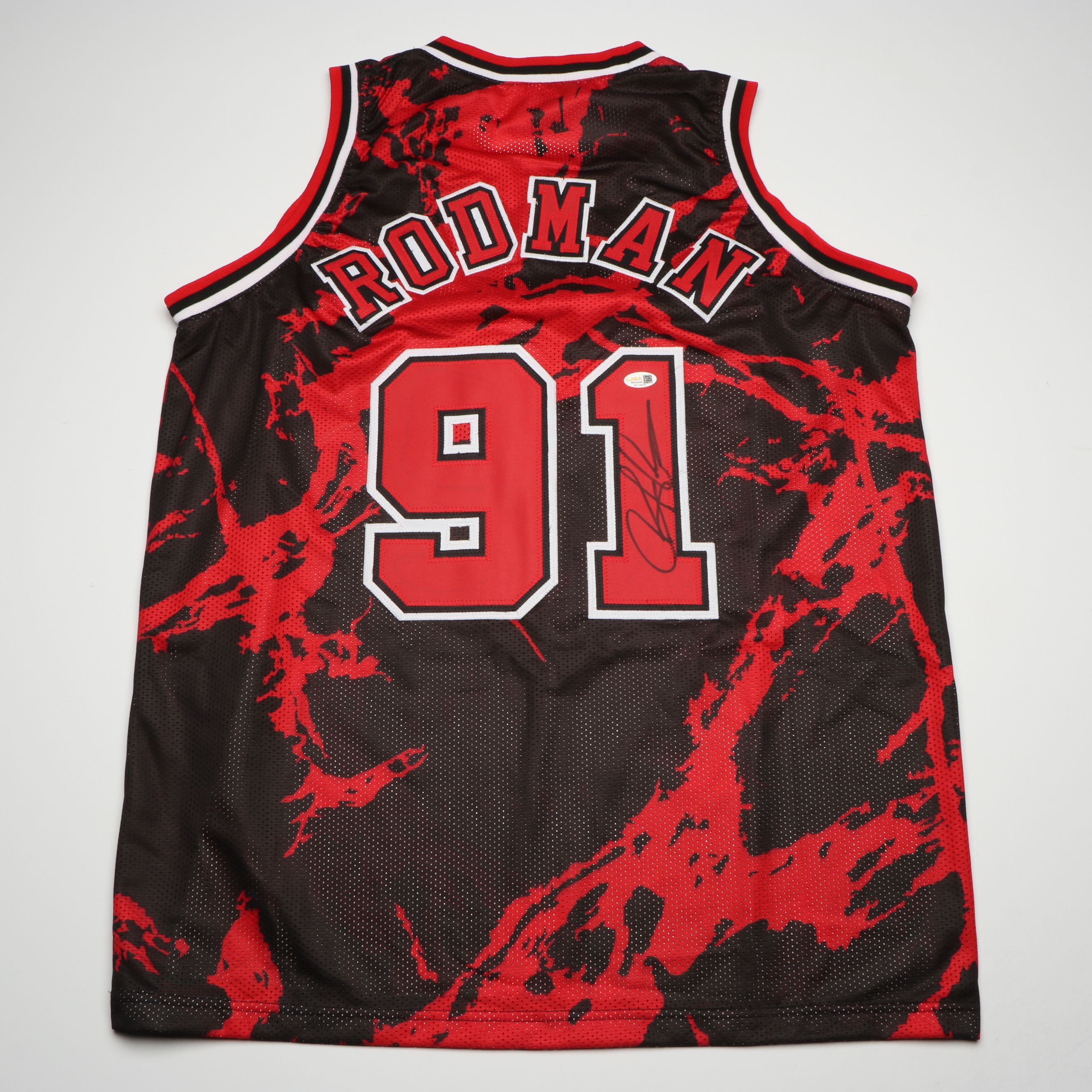 Dennis Rodman Signed Chicago Bulls Basketball Jersey, JSA