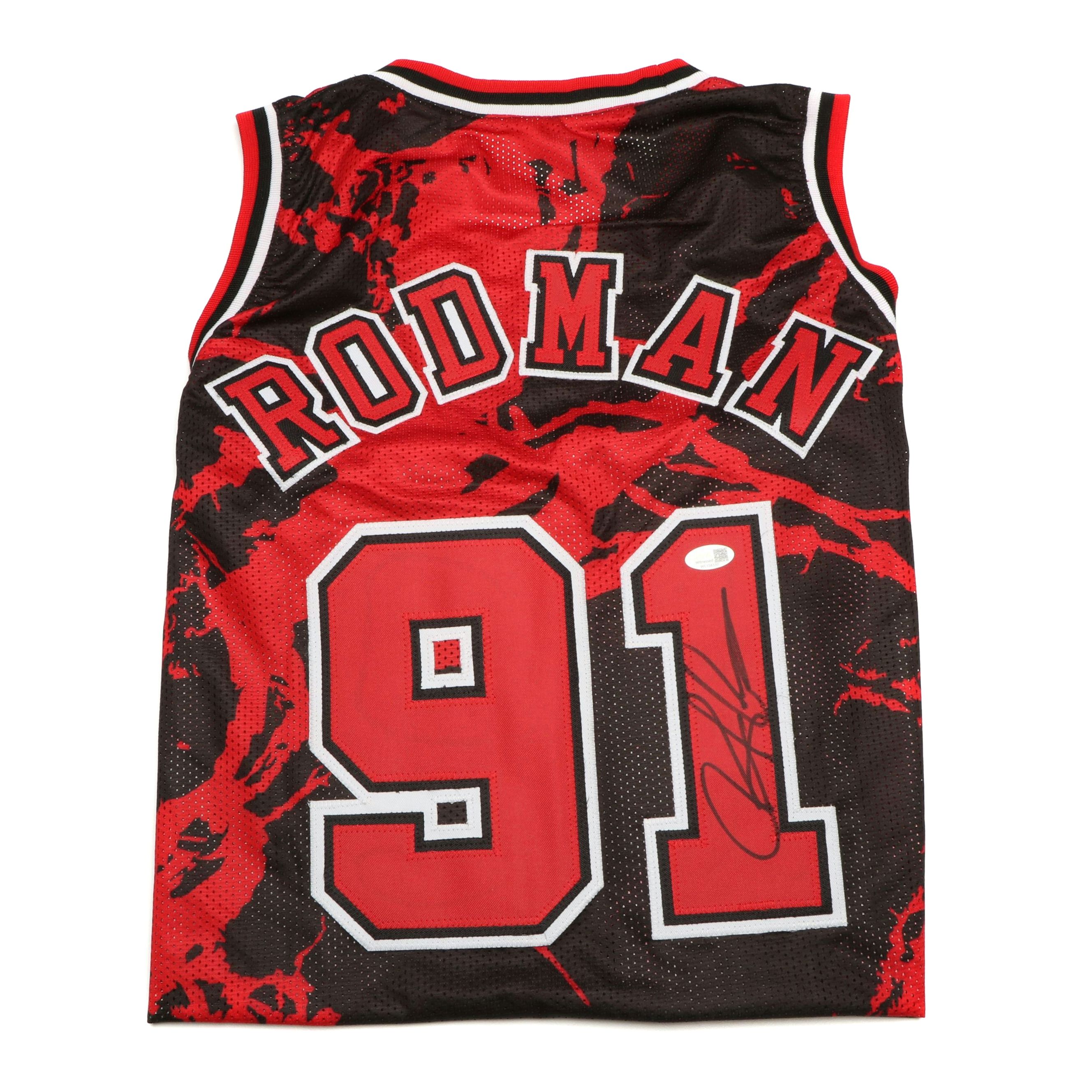 Dennis Rodman Signed Chicago Bulls Basketball Jersey, JSA