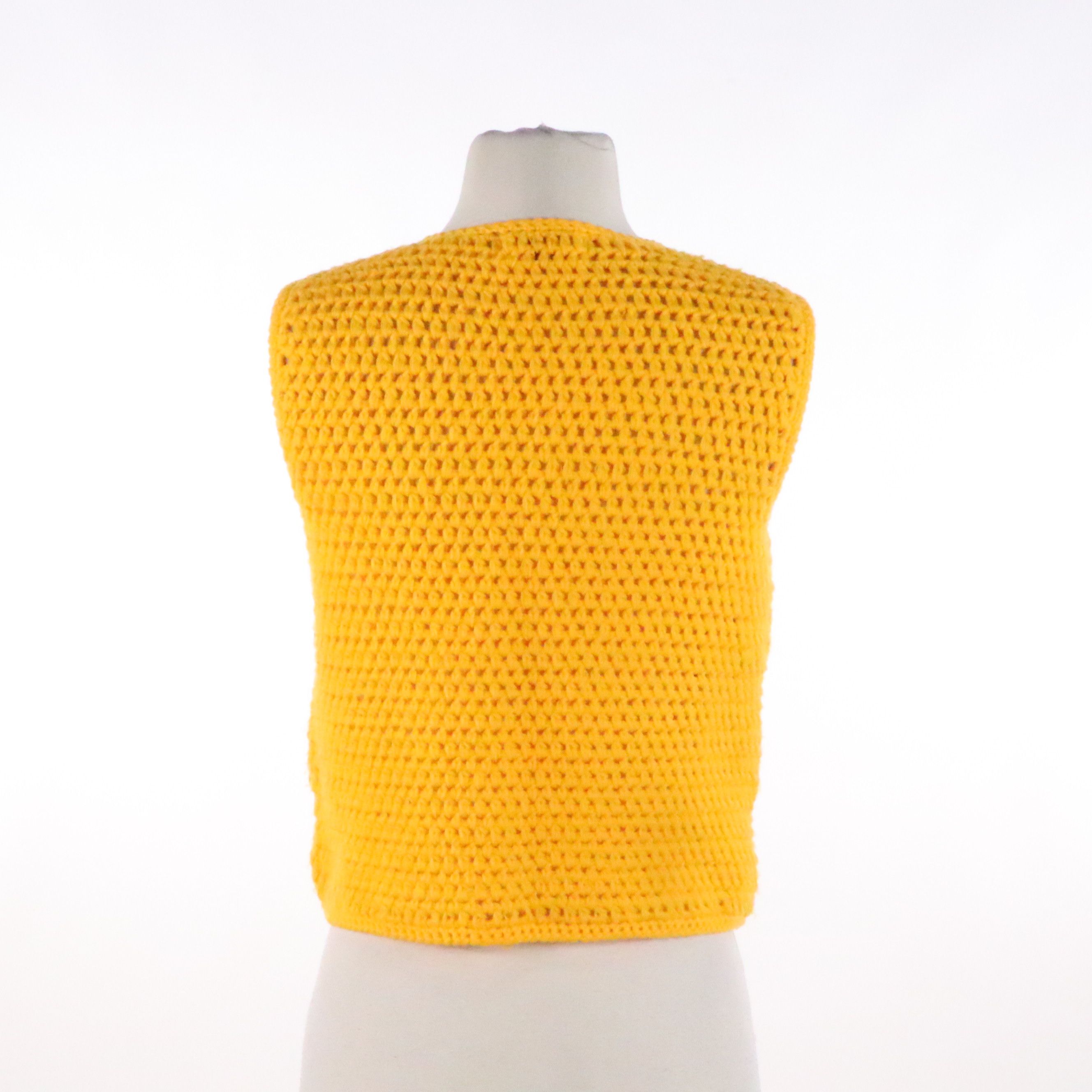 Lord & Taylor Vintage 1970s Patchwork Sweater Vest in Suede/Acrylic