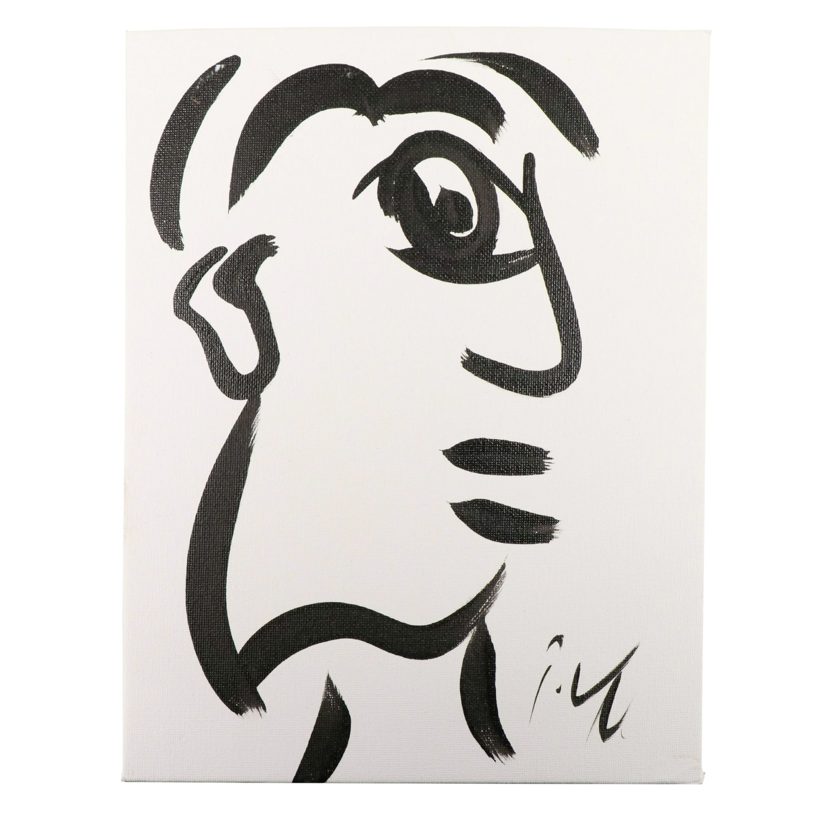 Peter Robert Keil Stylized Acrylic Portrait | EBTH