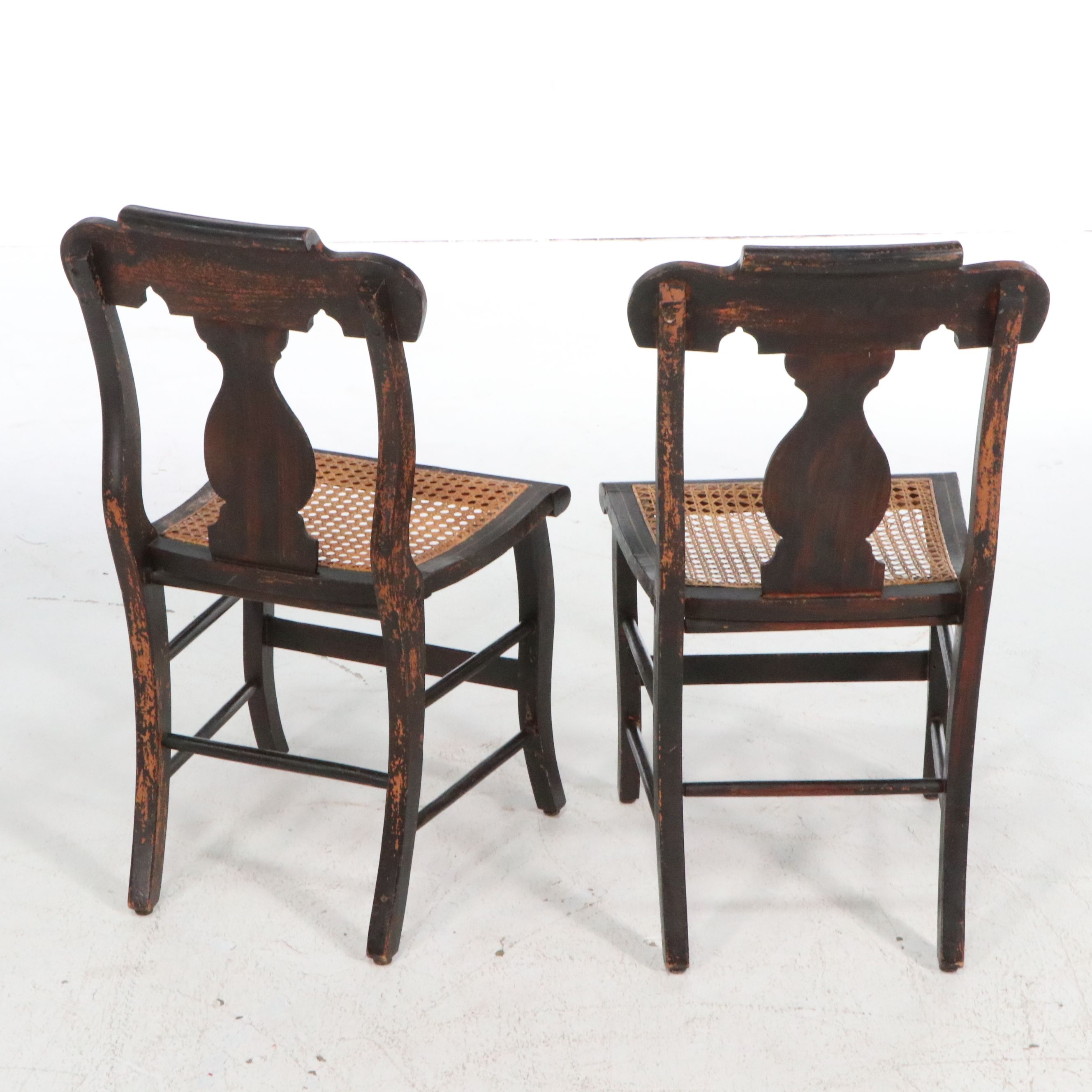 Set of Six American Federal Style Stenciled Fancy Chairs, Mid-19th Century