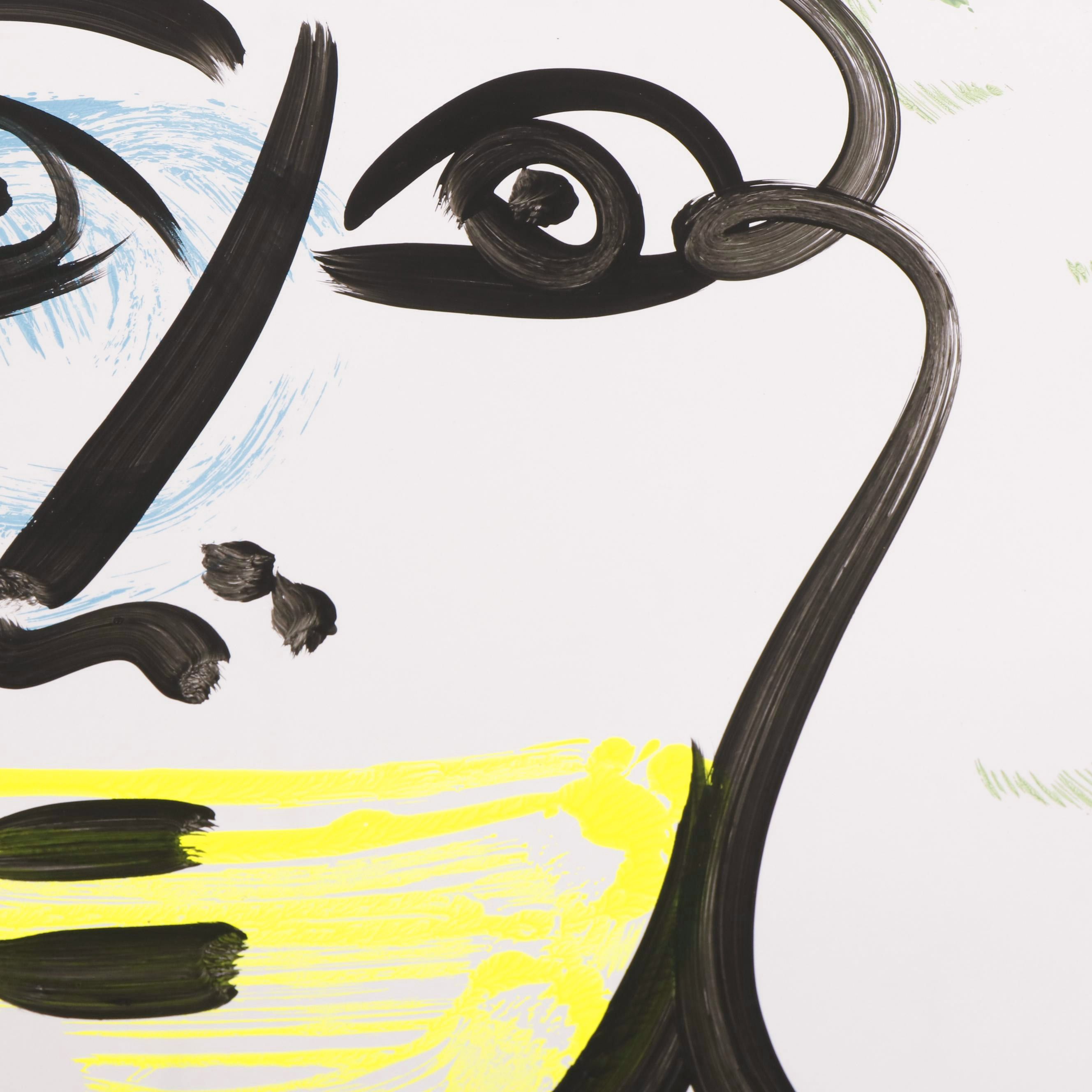 Peter Keil Abstract Portrait Composition Acrylic Painting