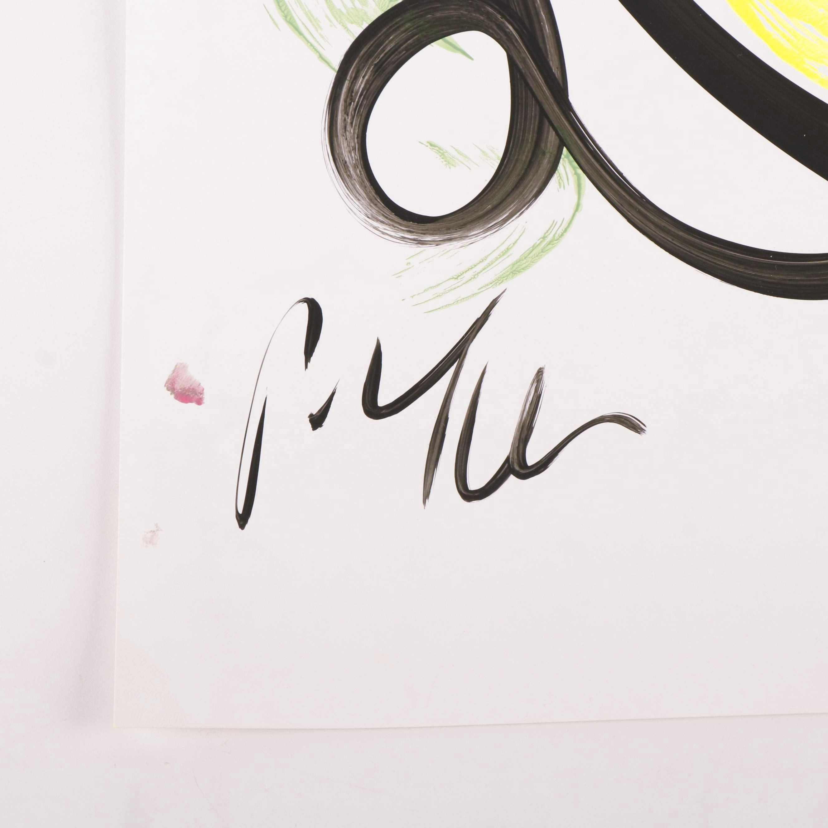 Peter Keil Abstract Portrait Composition Acrylic Painting