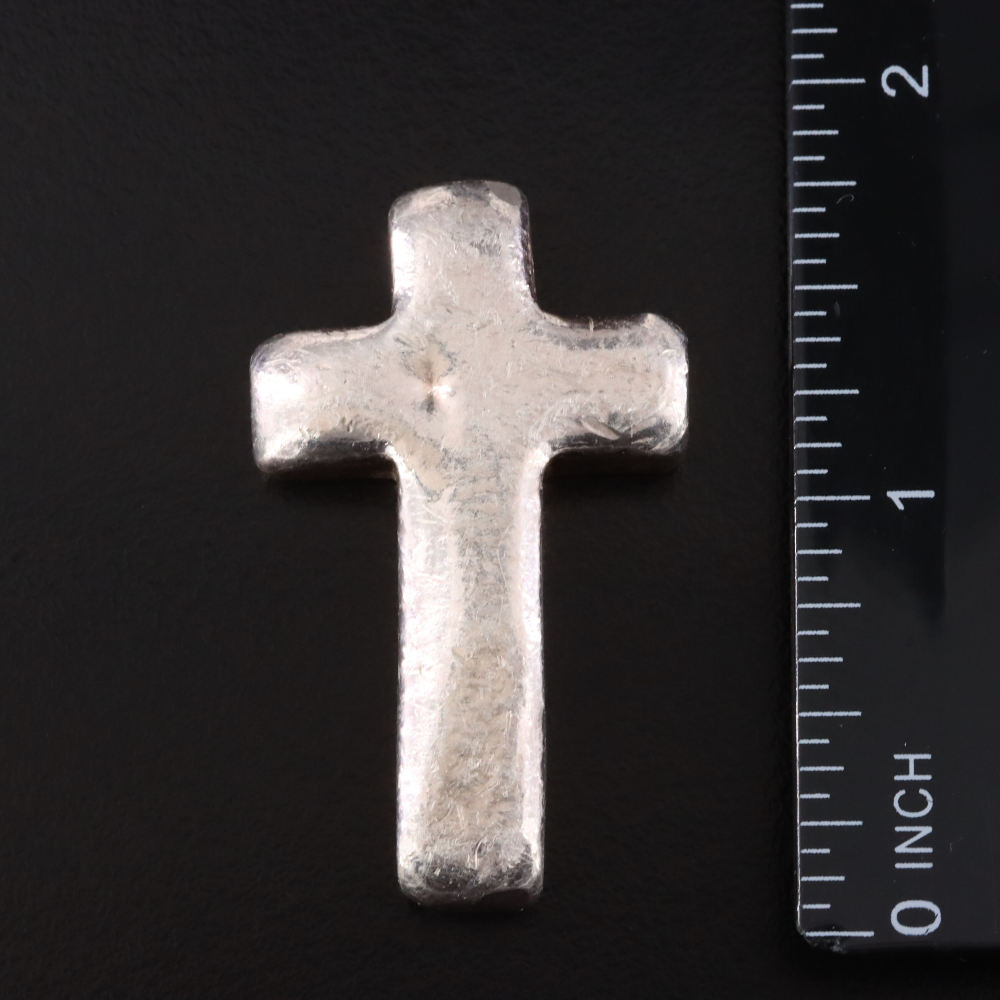 Fine Silver Hand Poured Cross