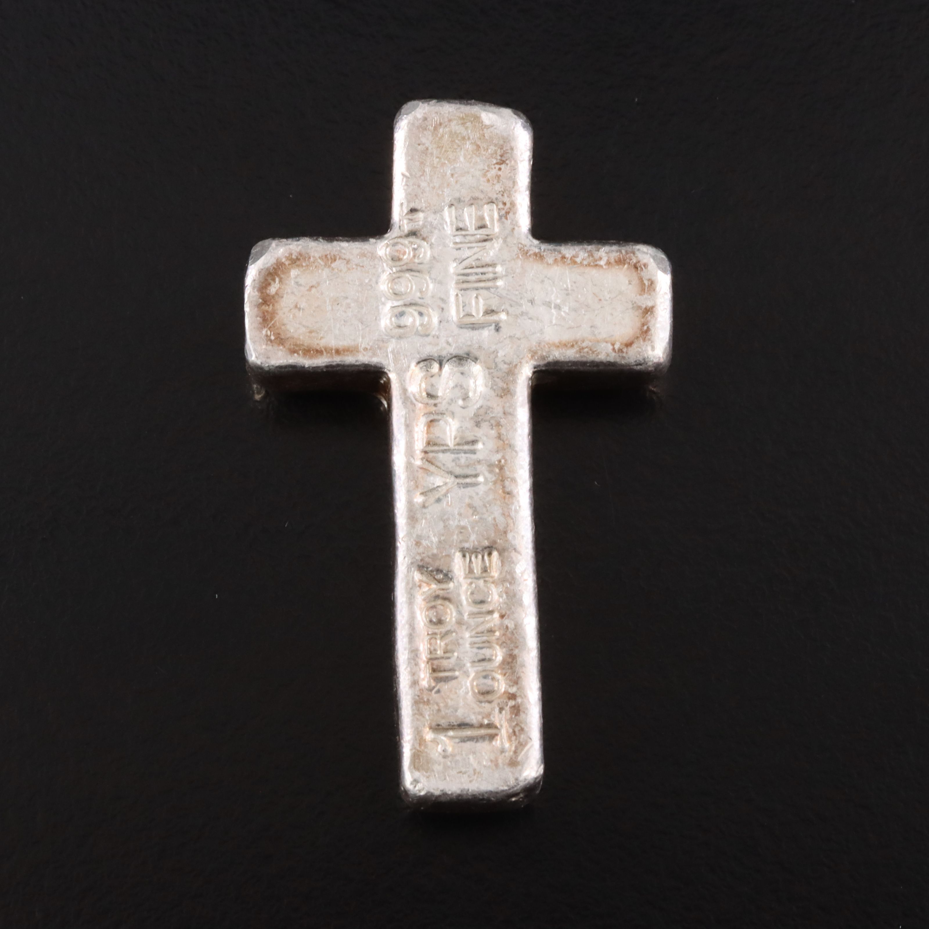 Fine Silver Hand Poured Cross