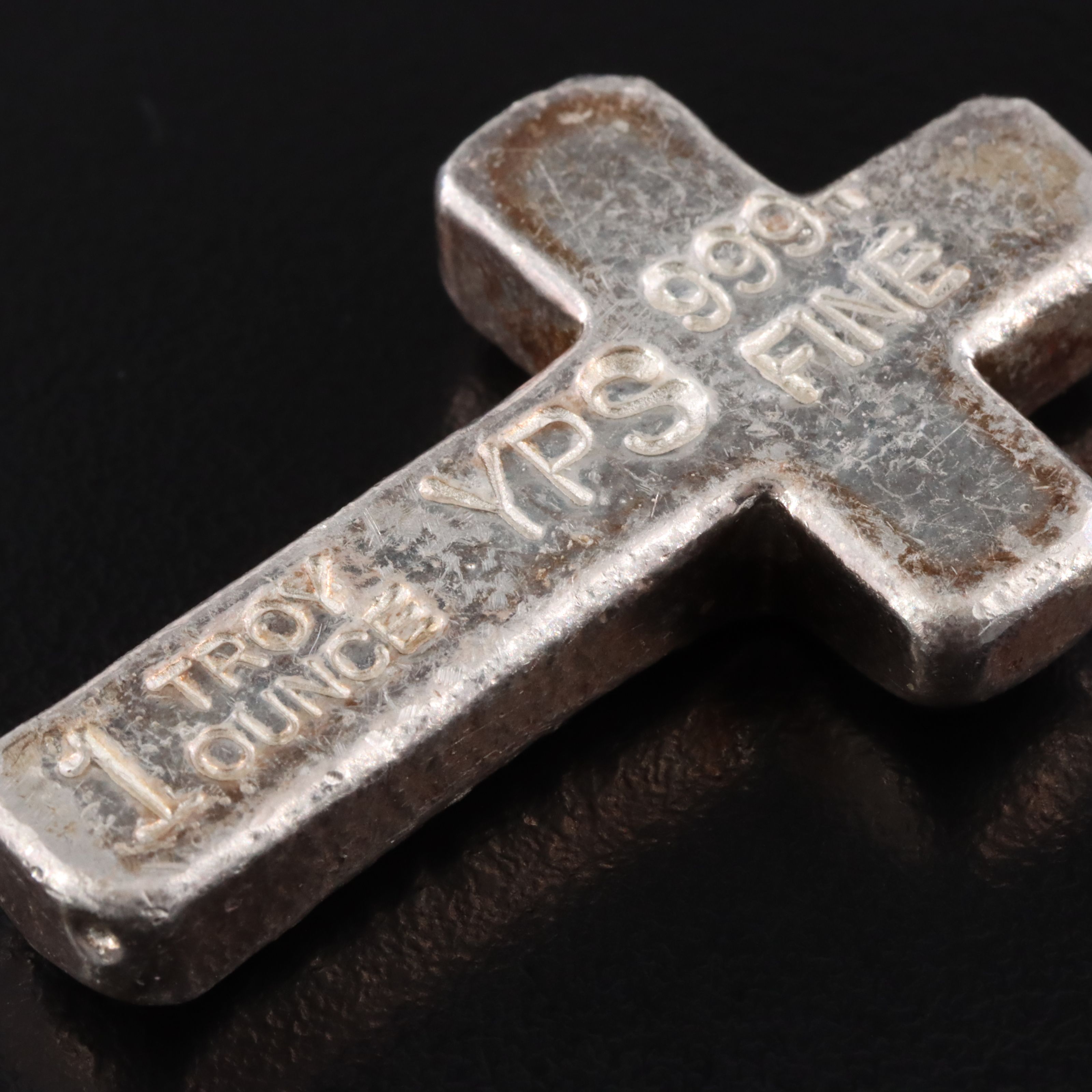 Fine Silver Hand Poured Cross