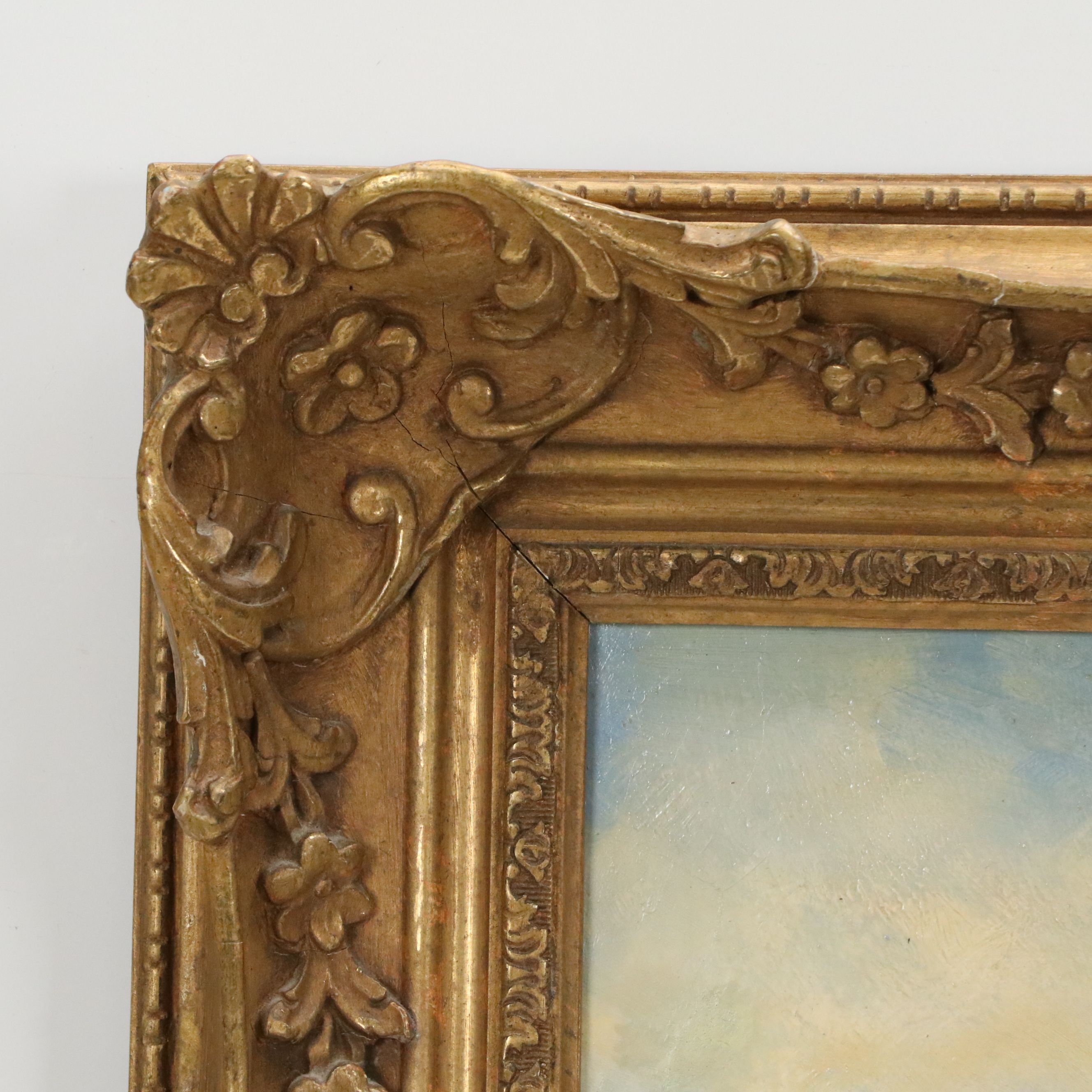 Augustus Wall Callcott Oil Painting of Rustic European Town, Early 19th Century