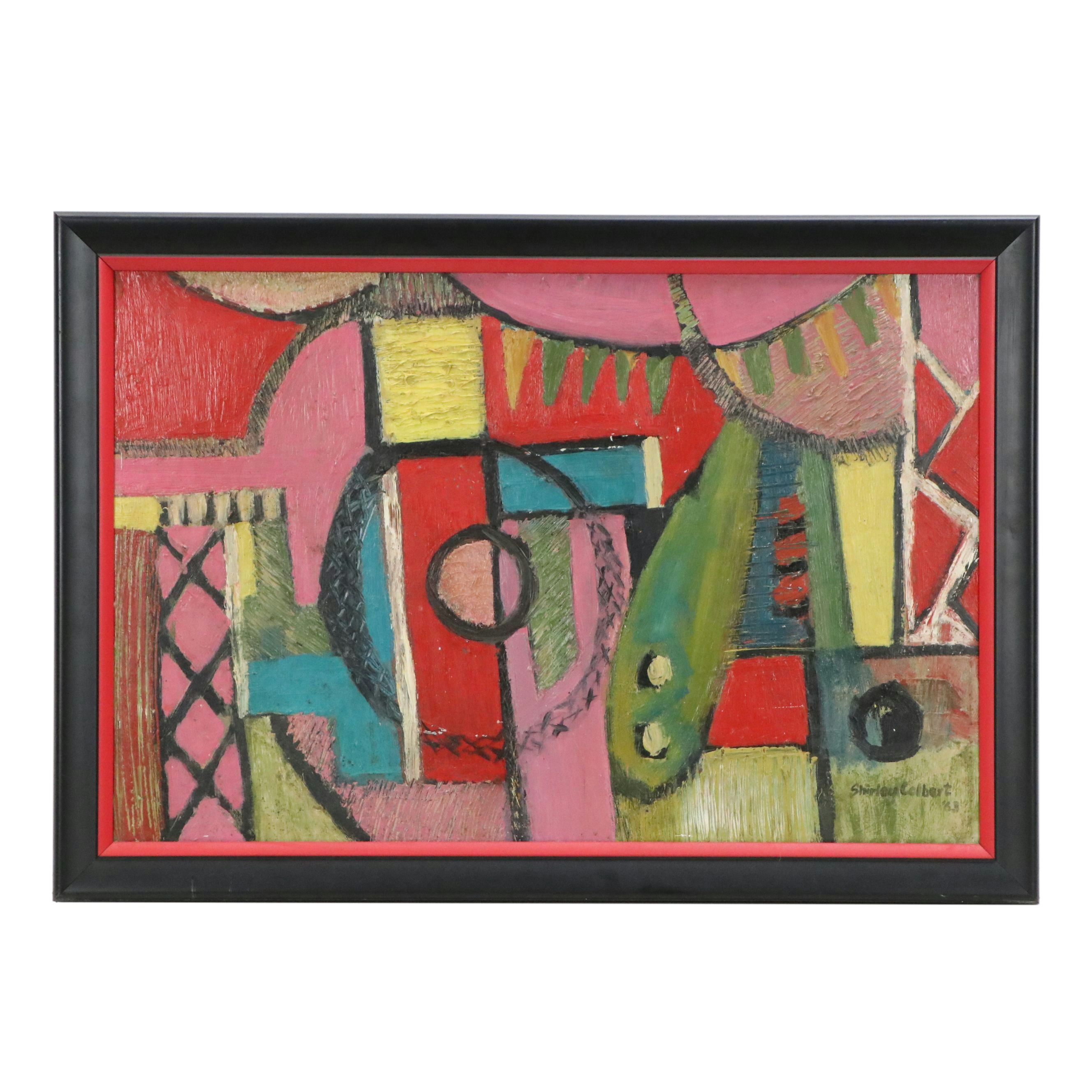 Shirley Colbert Abstract Modernist Oil Painting, 1963 | EBTH