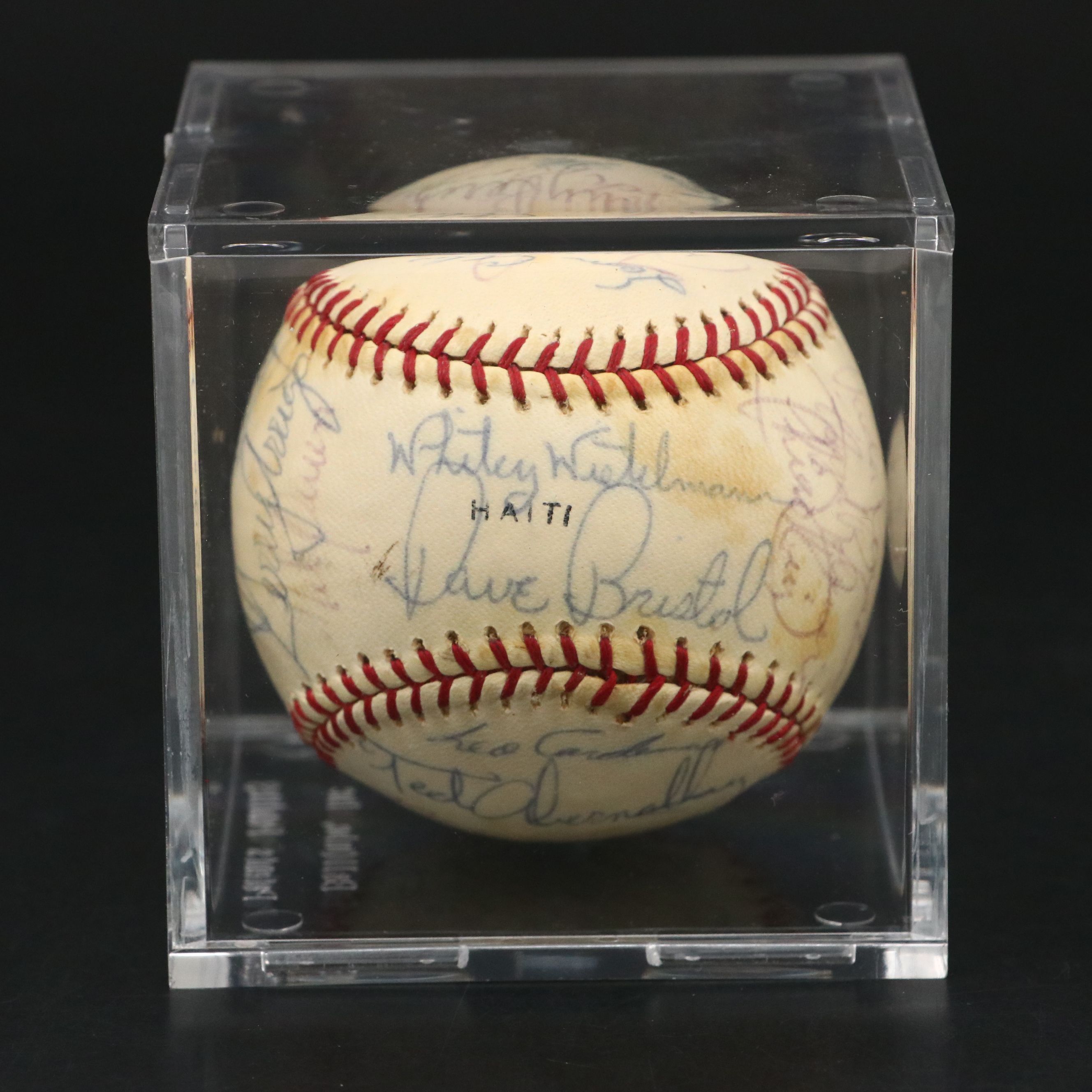 1966 Cincinnati Reds Team Signed Baseball with Pete Rose and Tony Perez
