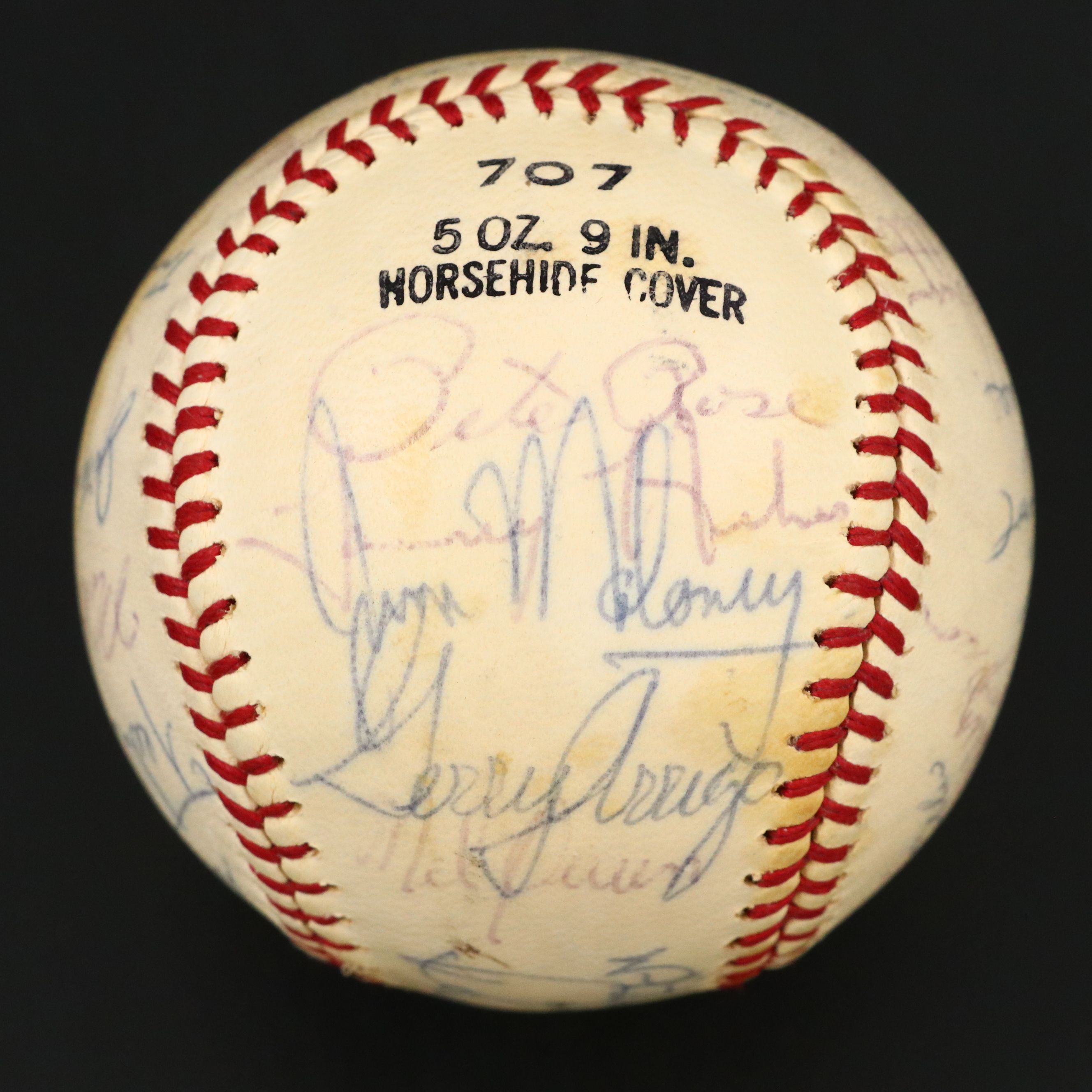 1966 Cincinnati Reds Team Signed Baseball with Pete Rose and Tony Perez
