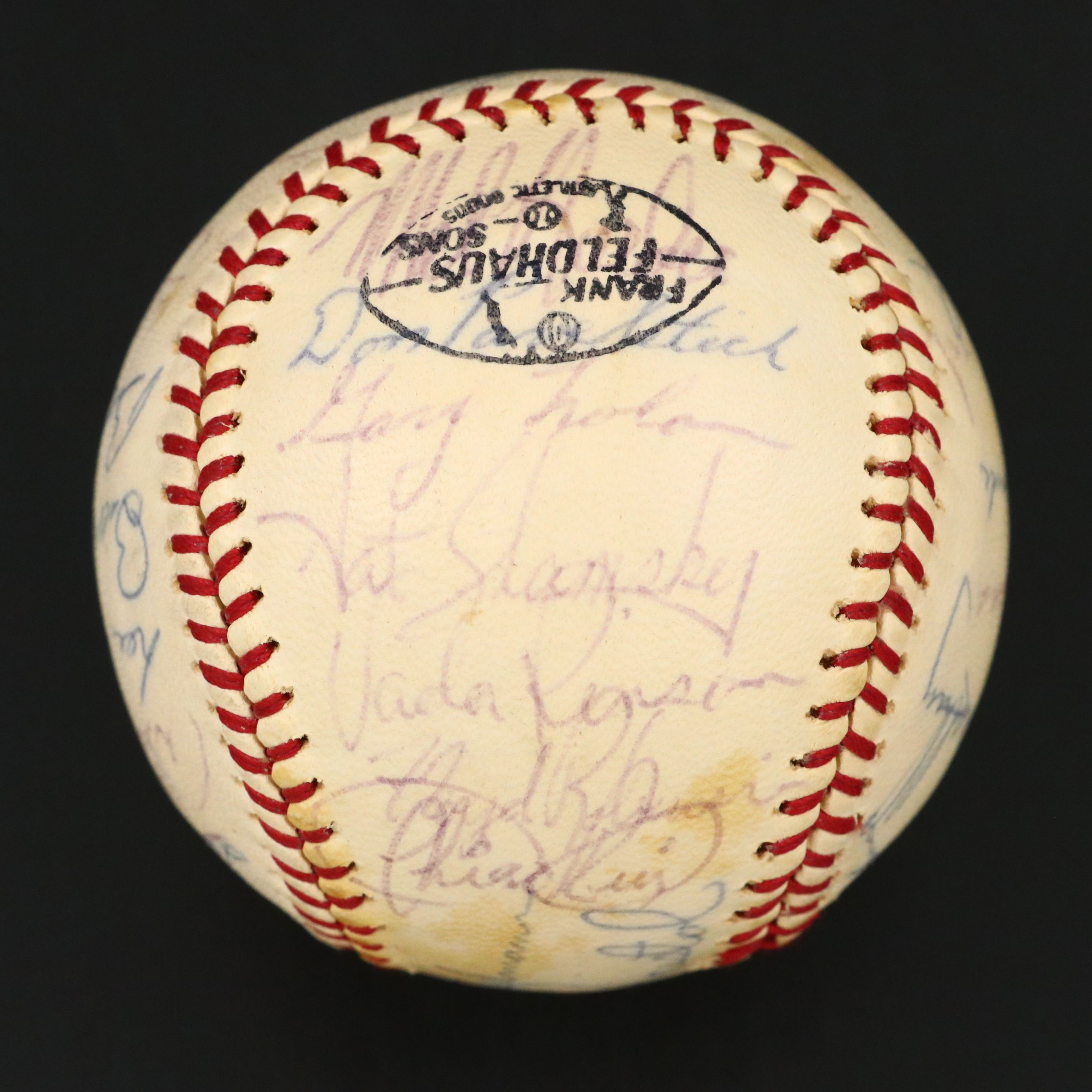 1966 Cincinnati Reds Team Signed Baseball with Pete Rose and Tony Perez