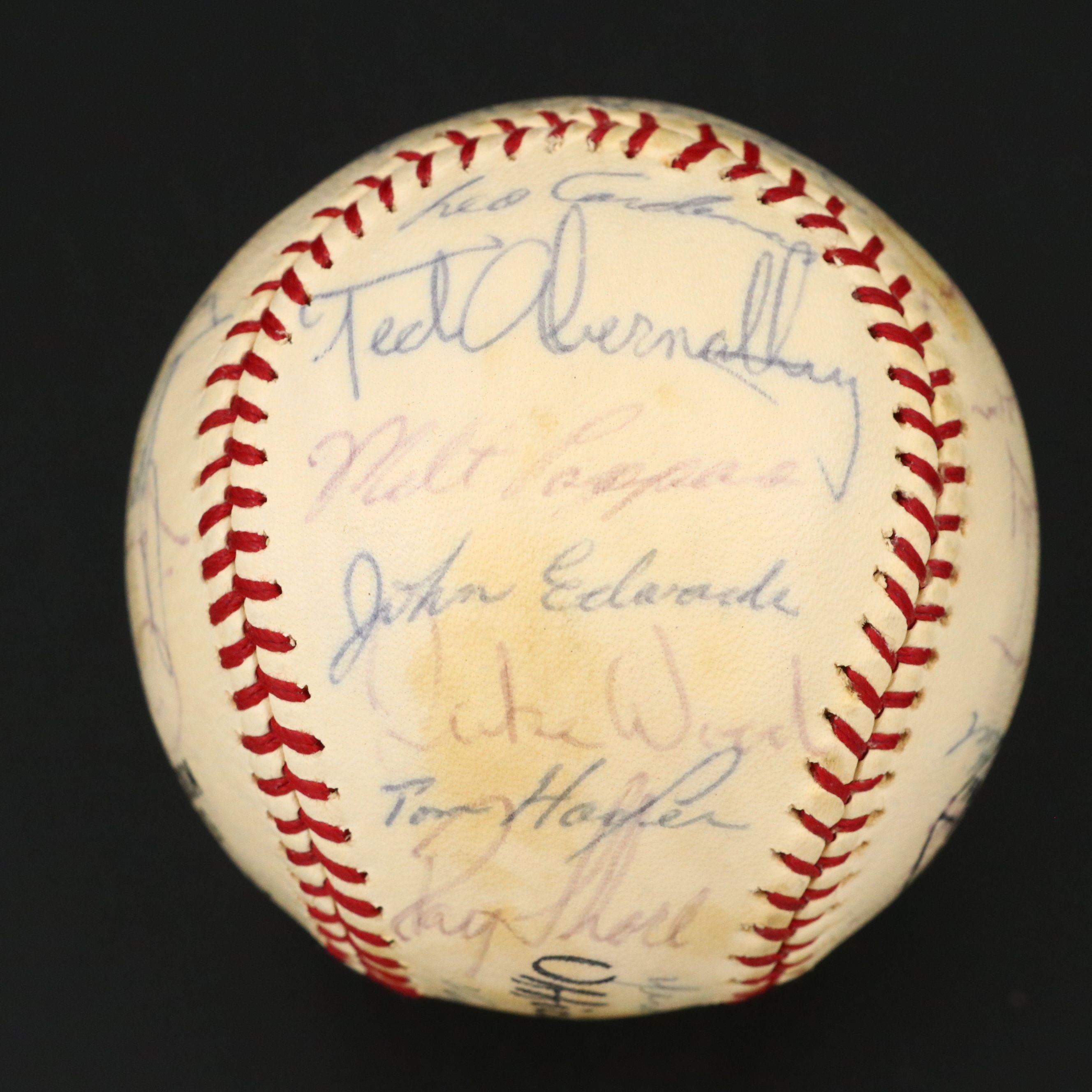 1966 Cincinnati Reds Team Signed Baseball with Pete Rose and Tony Perez