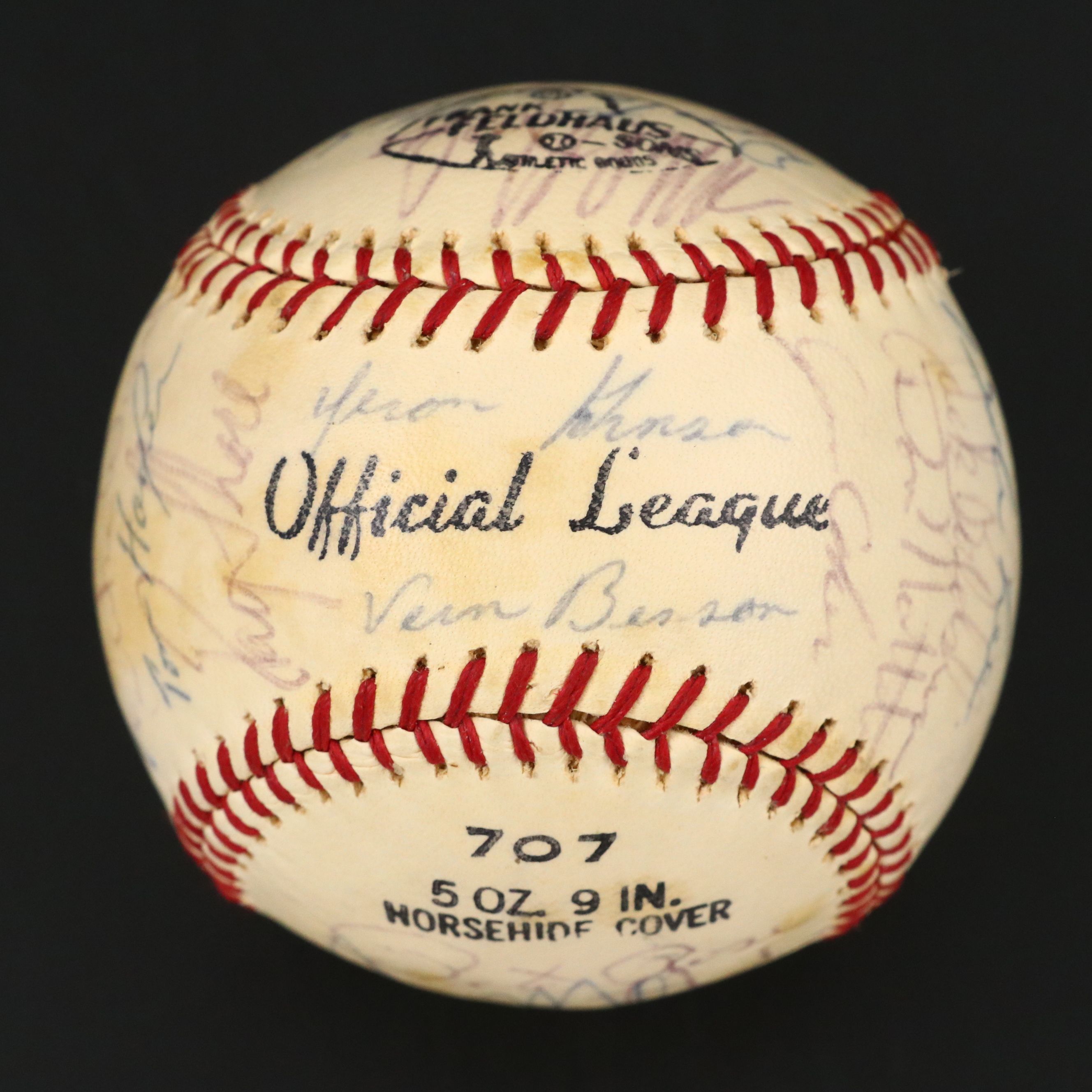 1966 Cincinnati Reds Team Signed Baseball with Pete Rose and Tony Perez