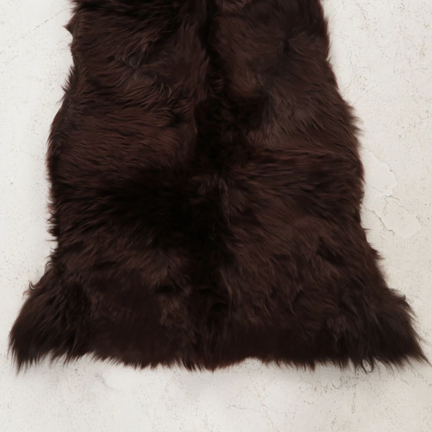 2' x 3' New Zealand Sheepskin Accent Rugs in Chocolate | EBTH