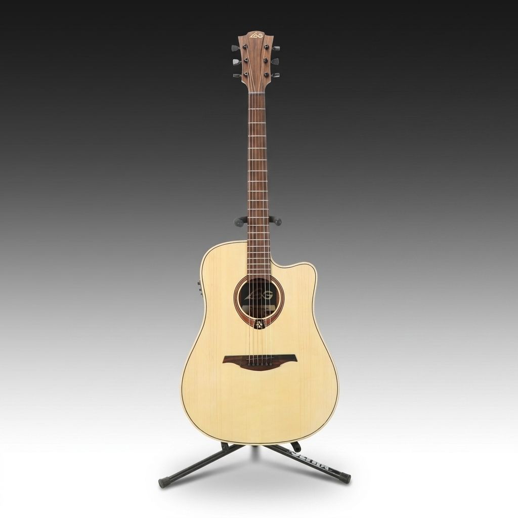 LÂG Tramontane T70DCE Dreadnought Cutaway Electric Acoustic Guitar