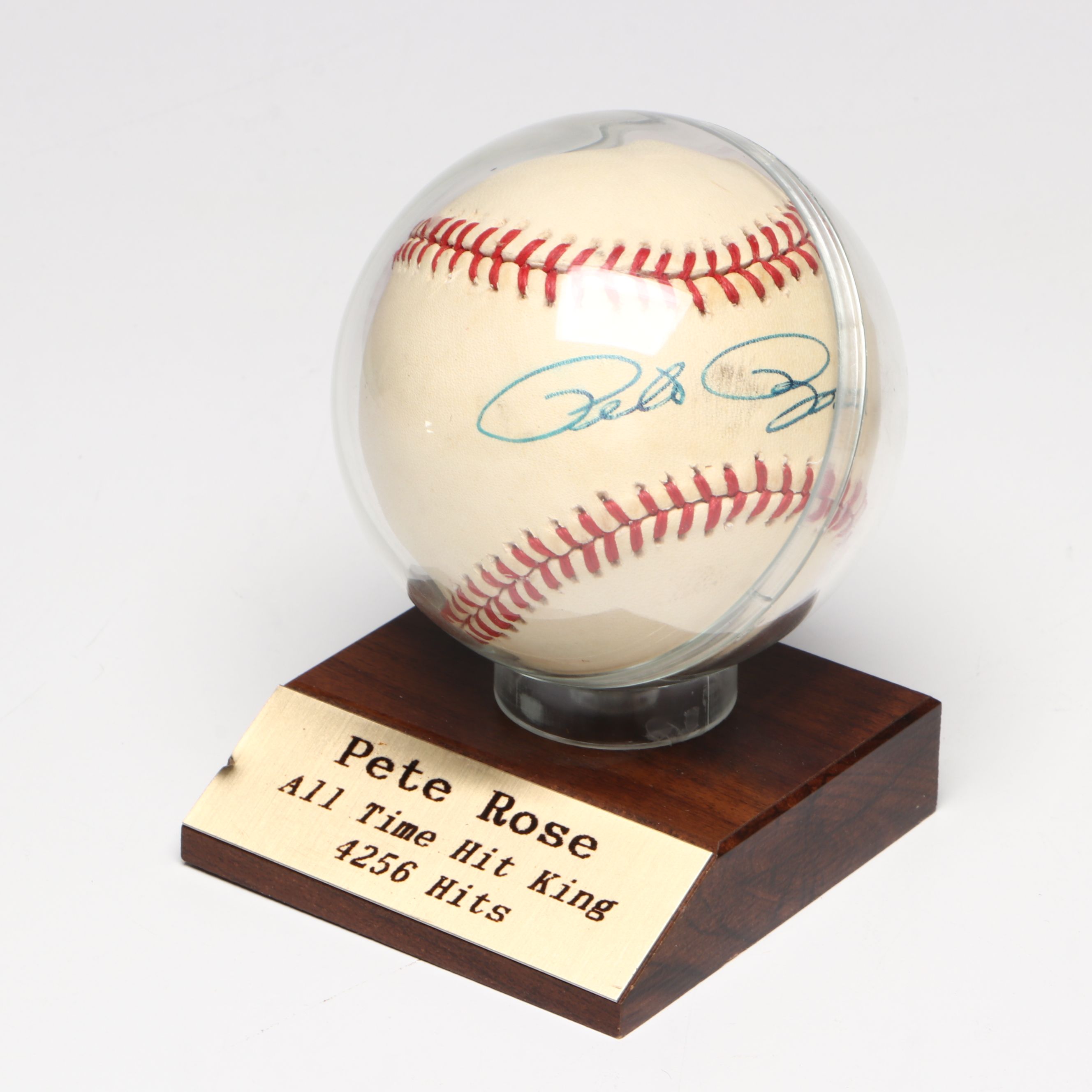 Pete Rose Signed 1975 World Series Ticket Stub and Rawlings Official Baseball