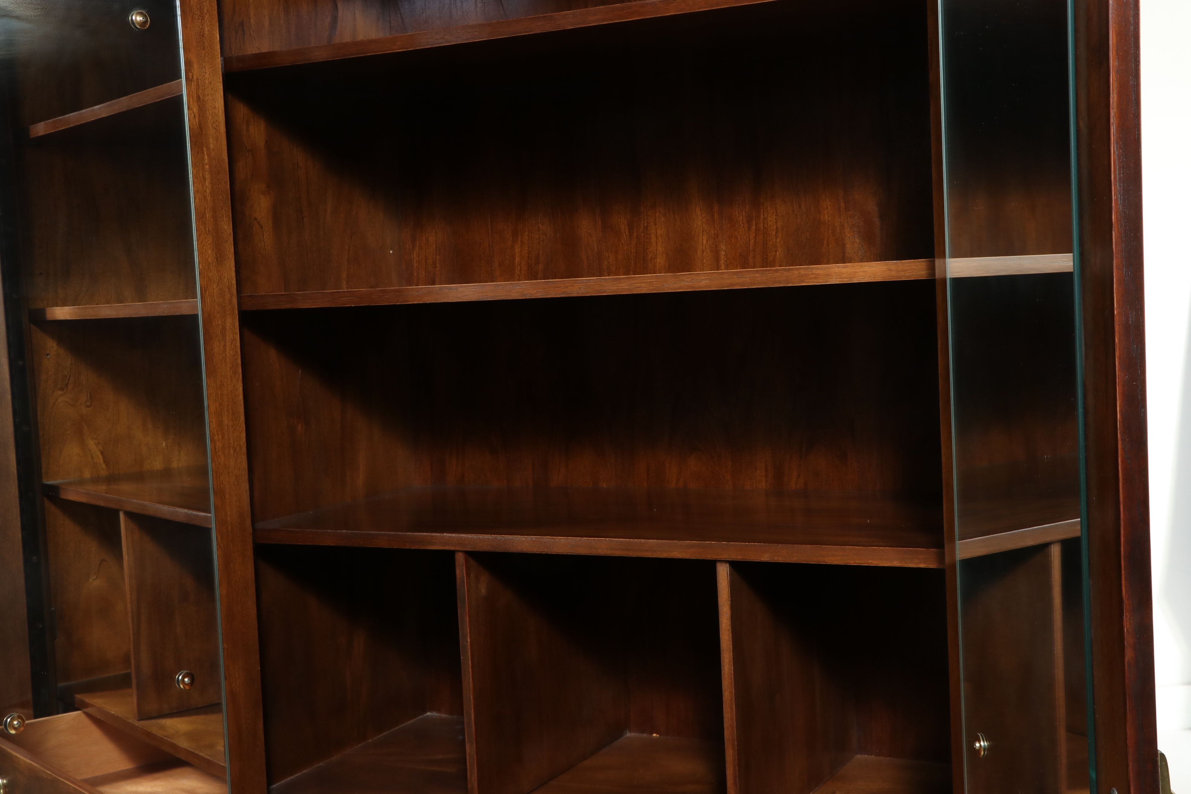 Bernhardt Chinoiserie Style Burl Wood Armoire, Late 20th Century