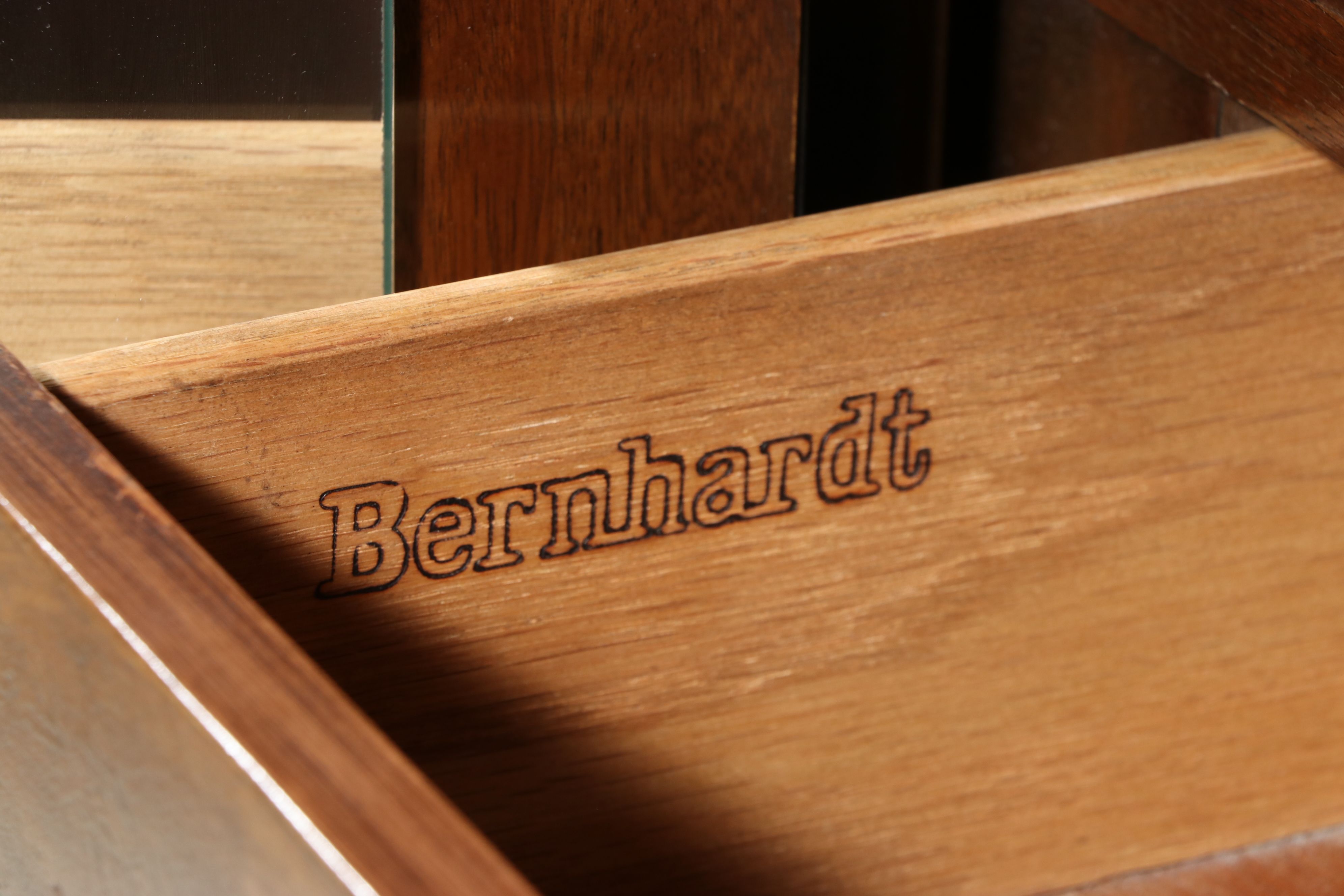 Bernhardt Chinoiserie Style Burl Wood Armoire, Late 20th Century