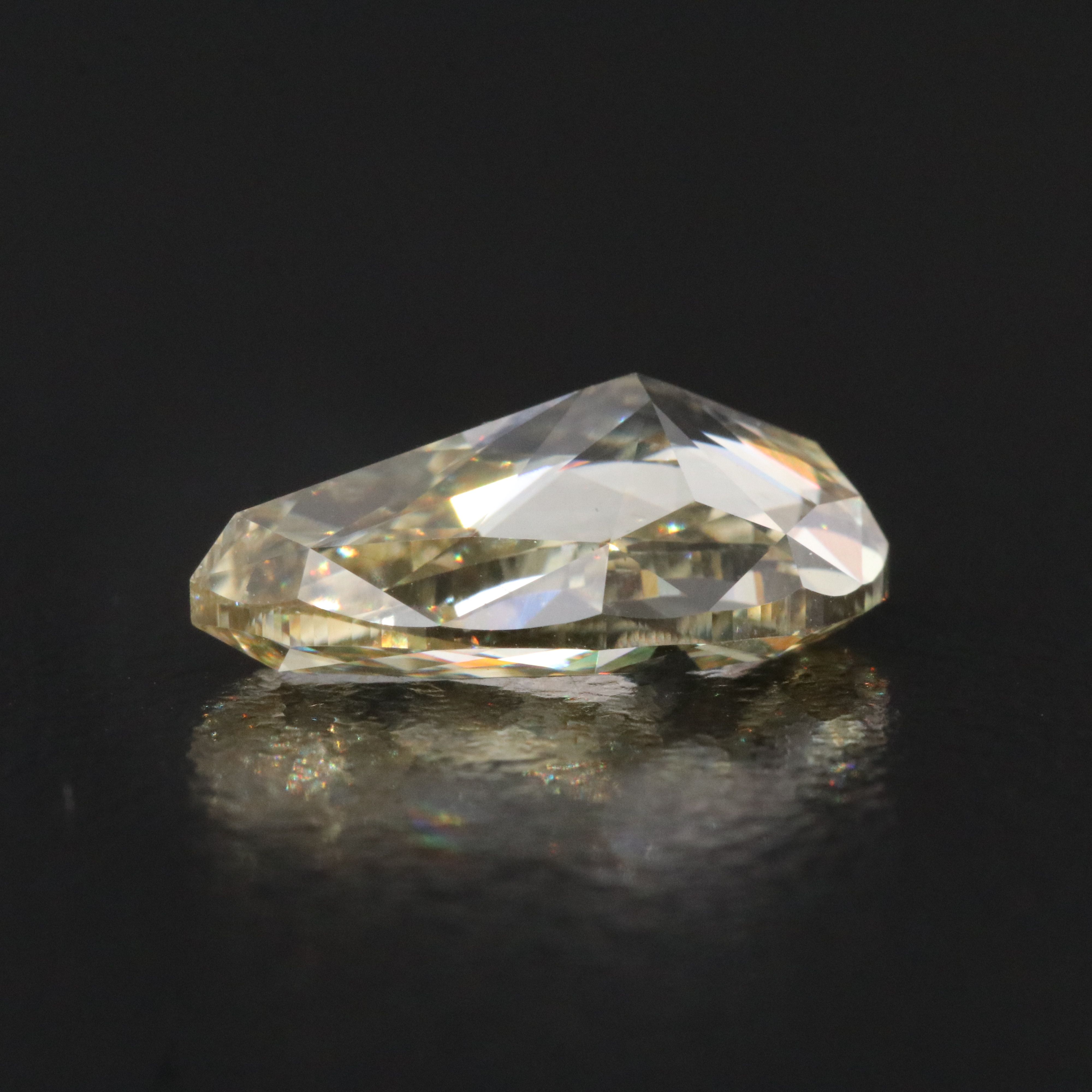 Loose 4.08 CT Lab Grown Fancy Yellow Diamond with IGI Report