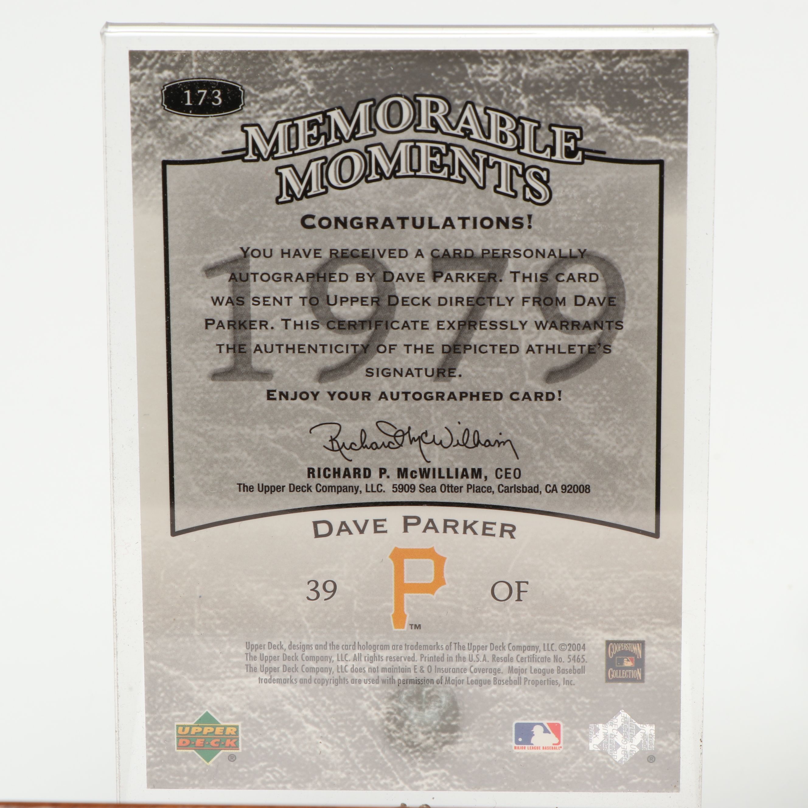 Dave Parker Signed Baseball and Card with Willie Stargell Signed Print