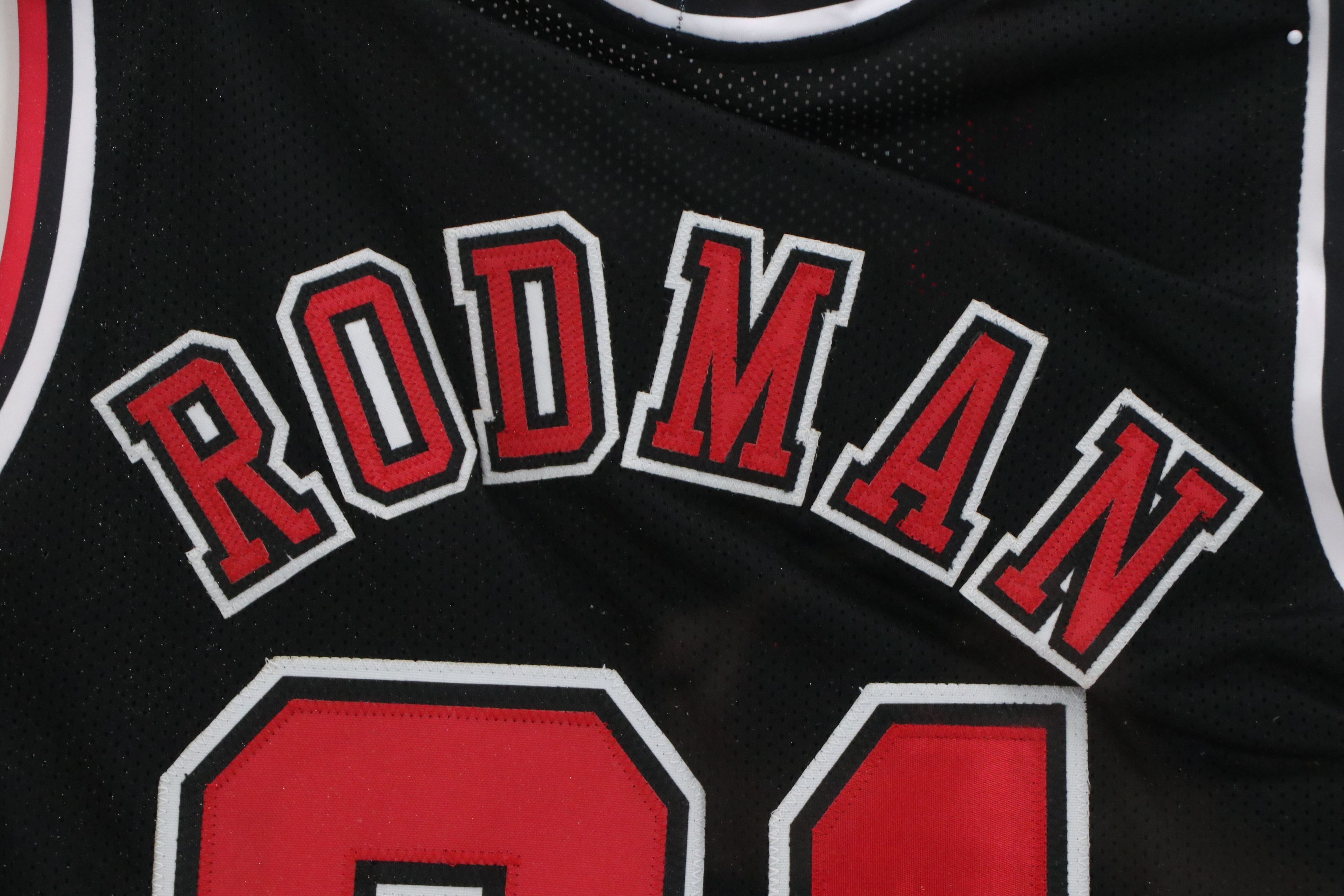 Dennis Rodman Signed Chicago Bulls Framed Basketball Jersey, Beckett