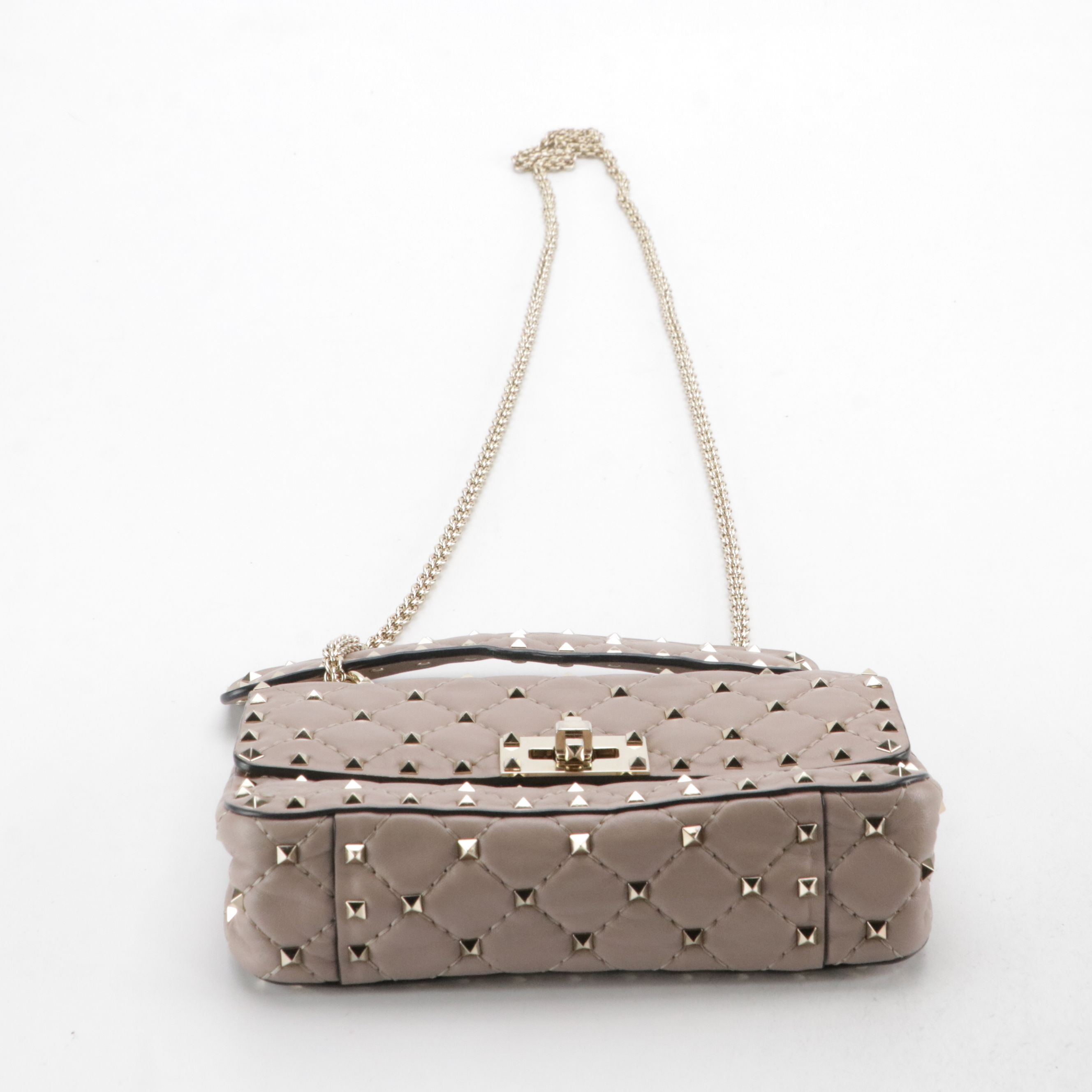 Valentino Garavani Rockstud Spike Small Two-Way Bag in Quilted Calfskin Leather