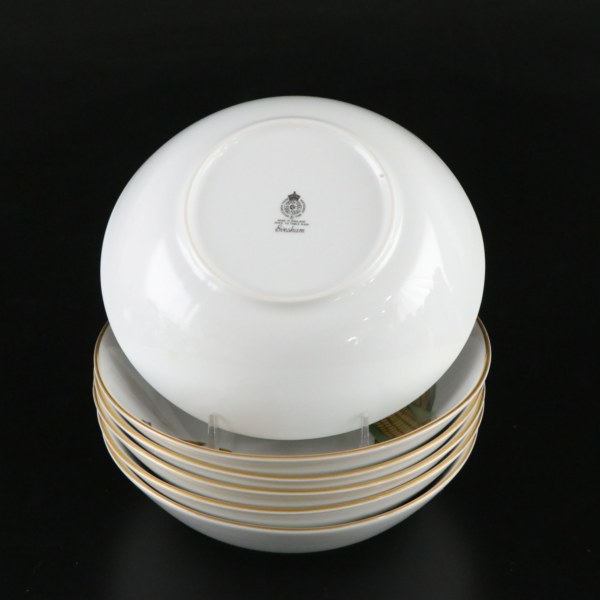 Royal Worcester "Evesham Gold" Dinnerware Set for Six with Extras & Serveware